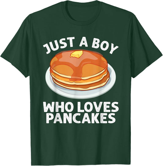 Cool Pancake Art For Boys Men Breakfast Food Pancake Lovers T-Shirt - T-Shirt | Forest