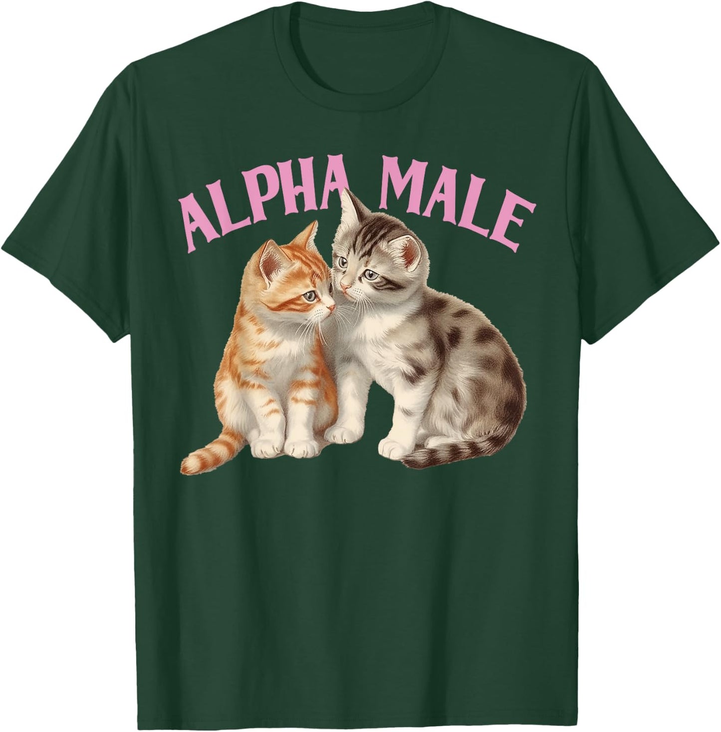 Alpha Cat Male Unicorn Ironic Humor Funny Kitten Weird Y2K T-Shirt - T-Shirt | Forest