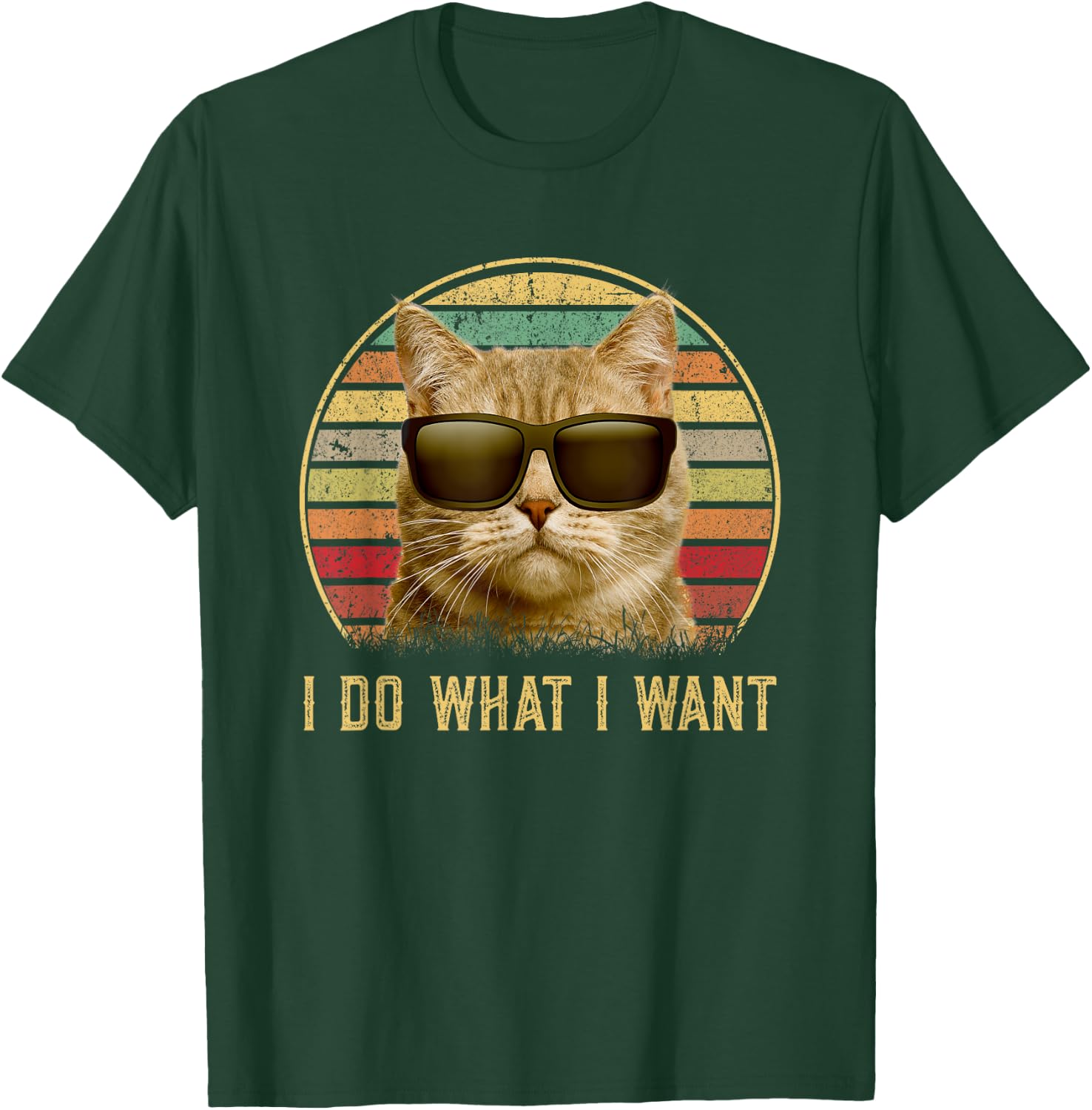 Retro 80s 90s Meowy I do what I want cat funny cat lover T-Shirt - T-Shirt | Forest