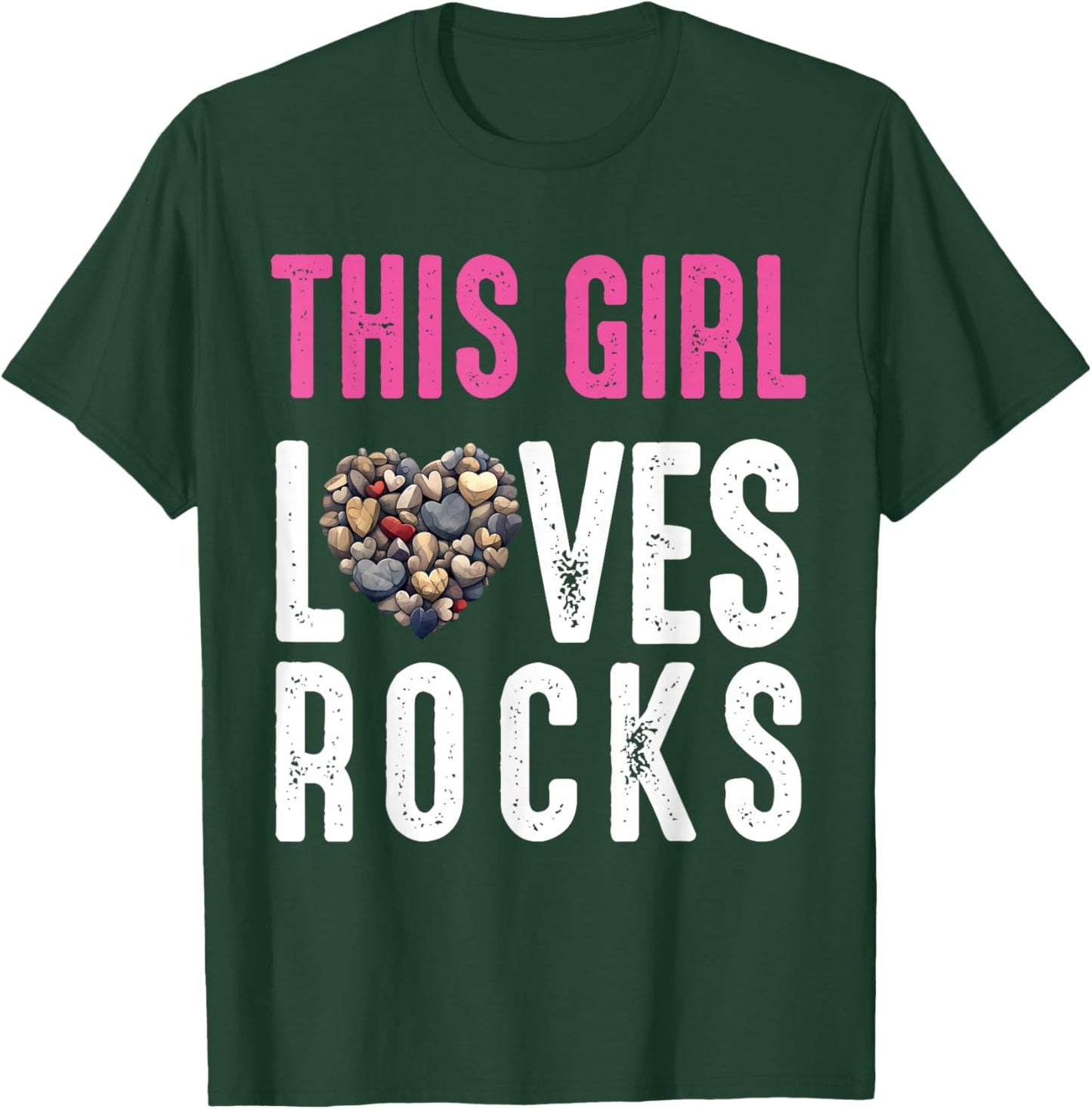 Rock Collector Hunting Women Girl Stones Geology Rockhound T-Shirt - T-Shirt | Forest