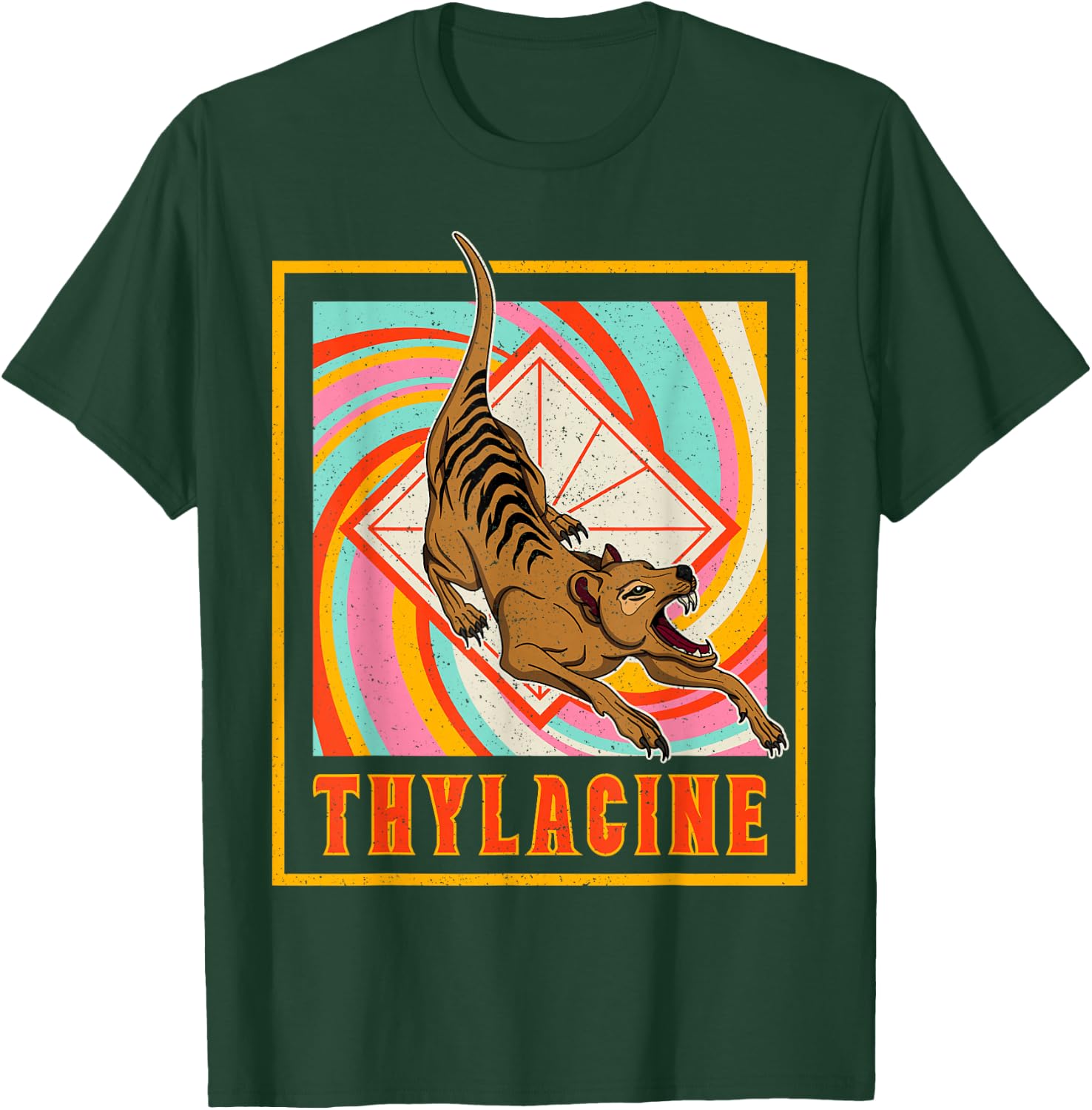 Thylacine Tasmanian Biologist Nation Cynocephalus Tasmania T-Shirt - T-Shirt | Forest