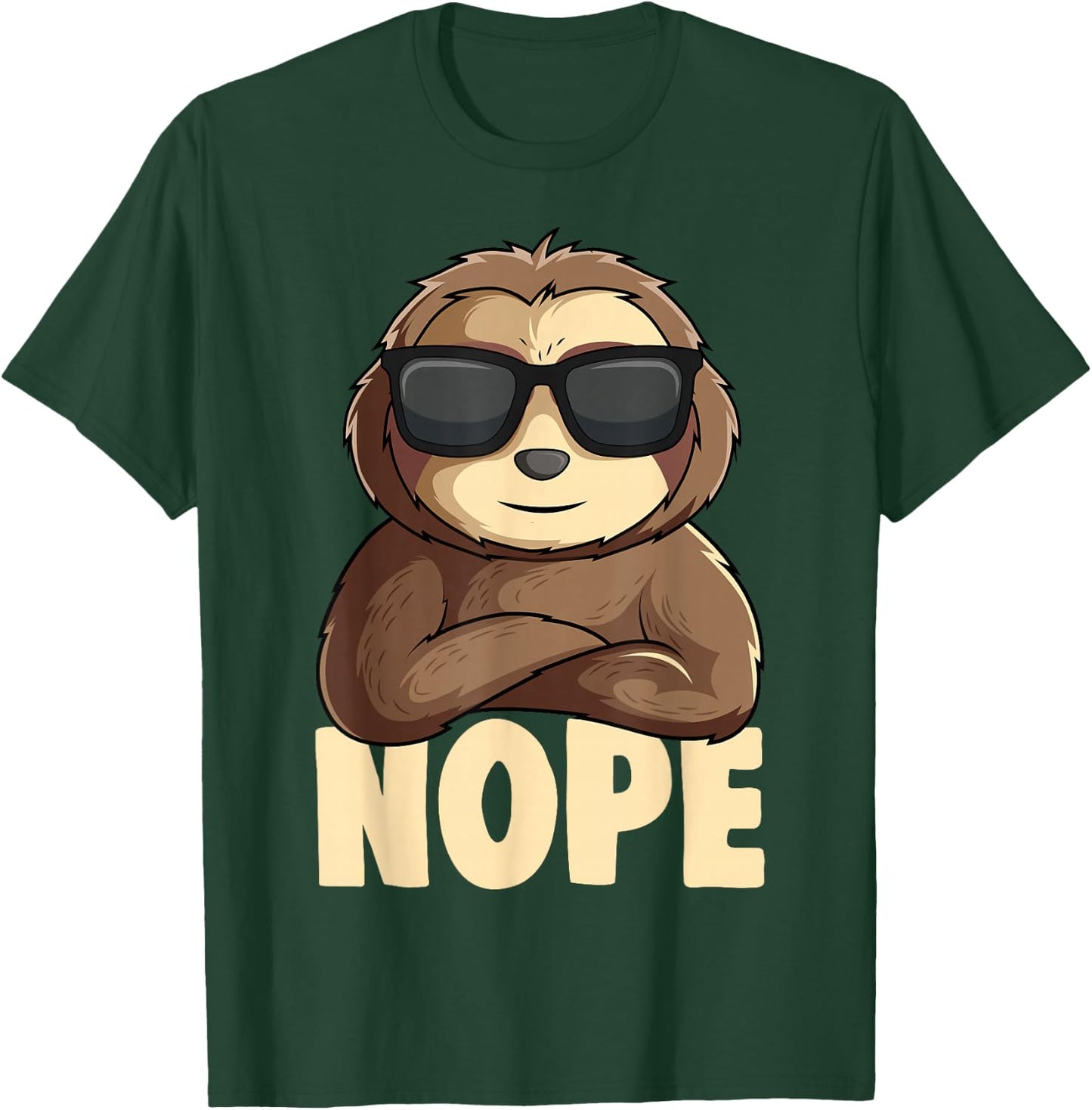 Nope Sloth Women Kids Girls Boys Youth T-Shirt - T-Shirt | Forest