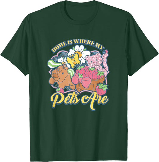 Strawberry Shortcake Home Is Where My Pets Are Vintage Cute T-Shirt - T-Shirt | Forest