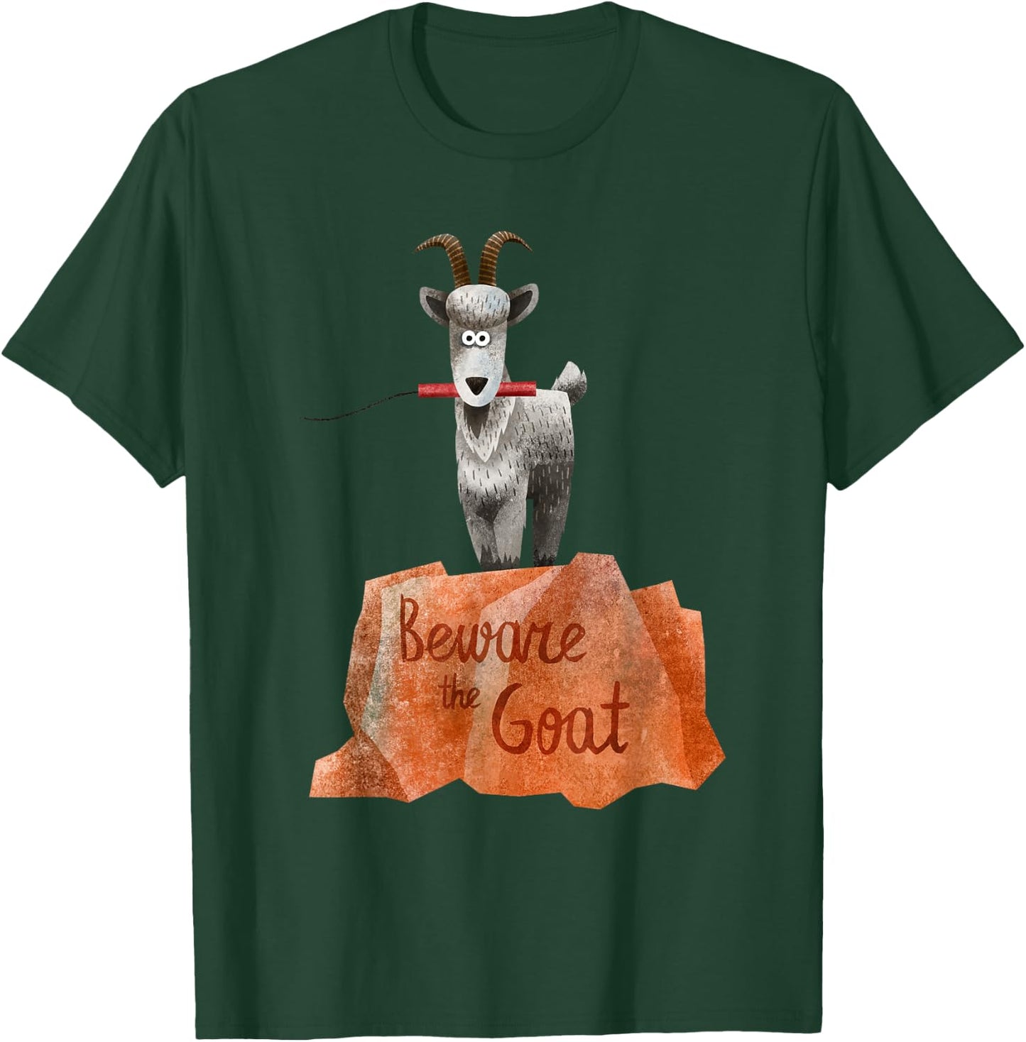 Beware the Goat on that big thunder mountain railroad T-Shirt - T-Shirt | Forest