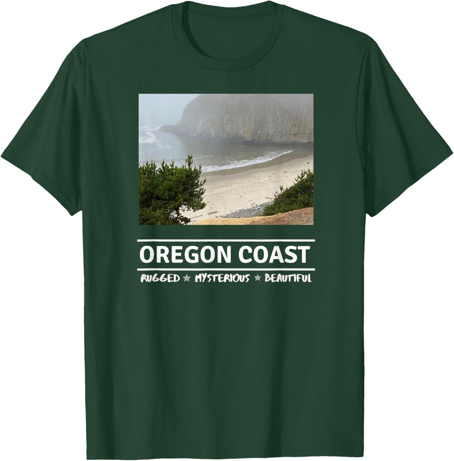 Oregon Coast, Rugged, Mysterious, Beautiful. T-Shirt - T-Shirt | Forest