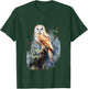 Gift Owl Barn Owl Realistic Nature Fleeting T-Shirt - T-Shirt | Forest