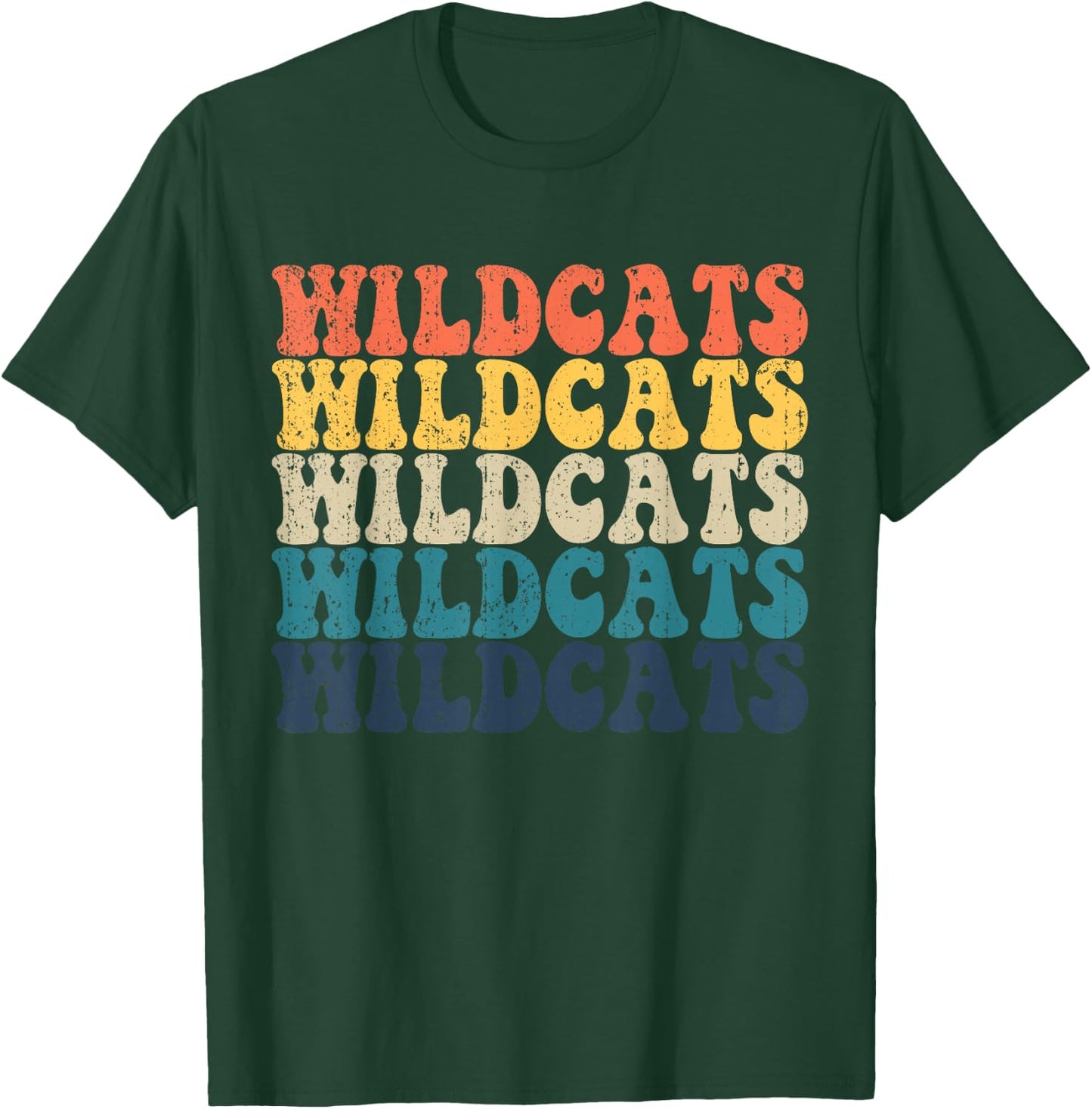 Wildcats High School Wildcats Sports Team Retro Wildcats T-Shirt - T-Shirt | Forest