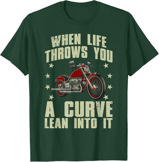 Funny Motorcycle Racer Design Women Motorcycle Lover Small T-Shirt - T-Shirt | Forest