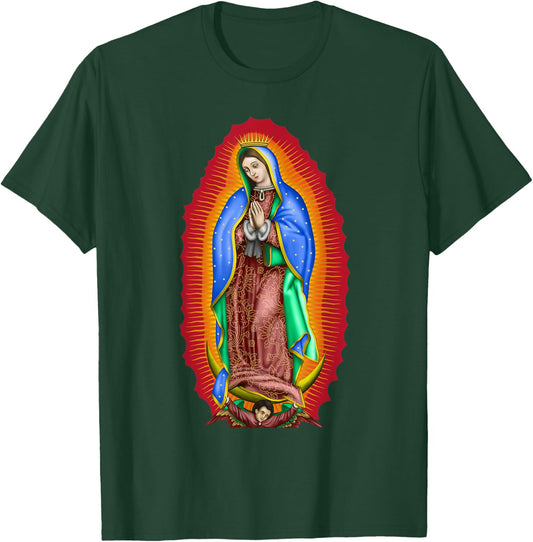 Virgen de Guadalupe Our Lady of Guadalupe Catholic Mary T-Shirt - T-Shirt | Forest