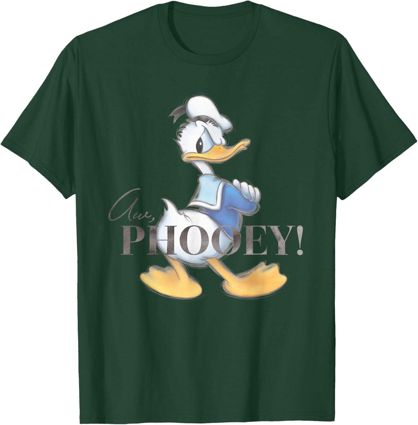 Disney 100 Anniversary Donald Duck D100 Quote Aw Phooey Small T-Shirt - T-Shirt | Forest