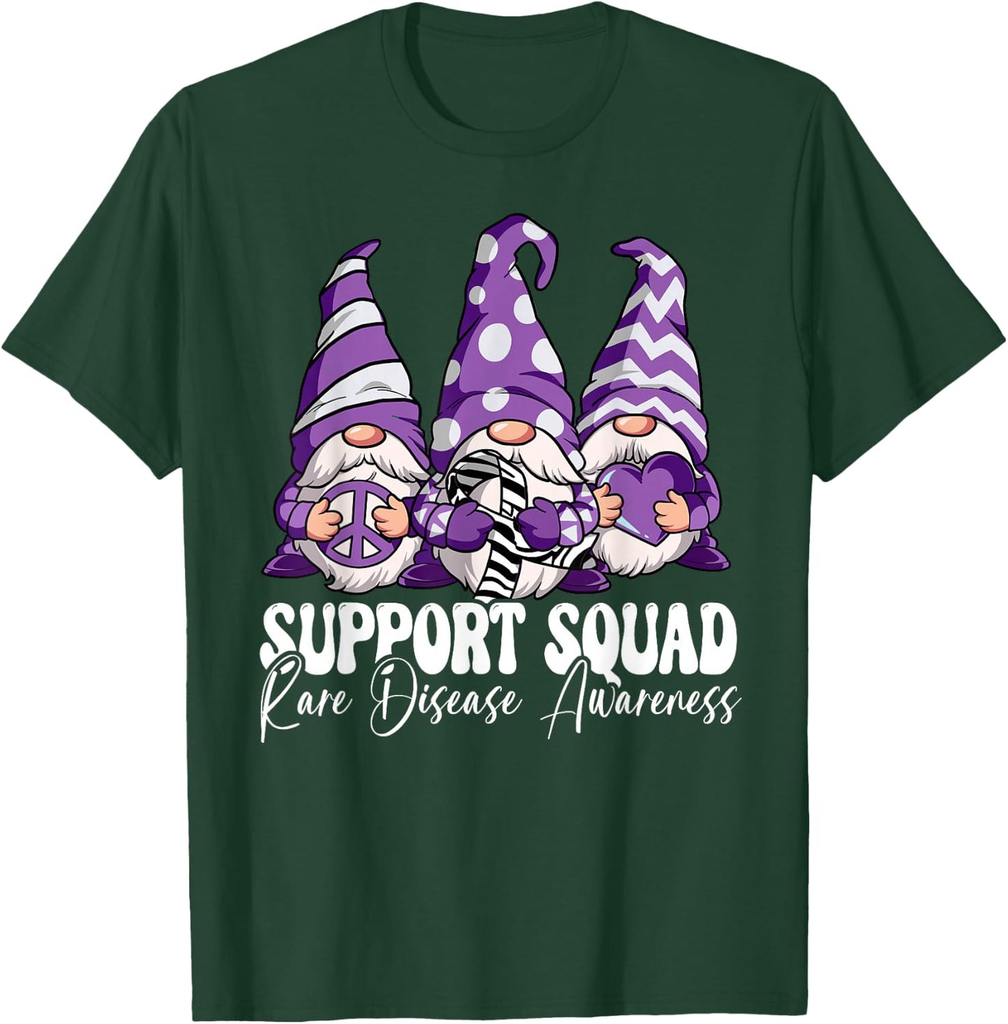 Support Squad Rare Disease Awareness T-Shirt - T-Shirt | Forest