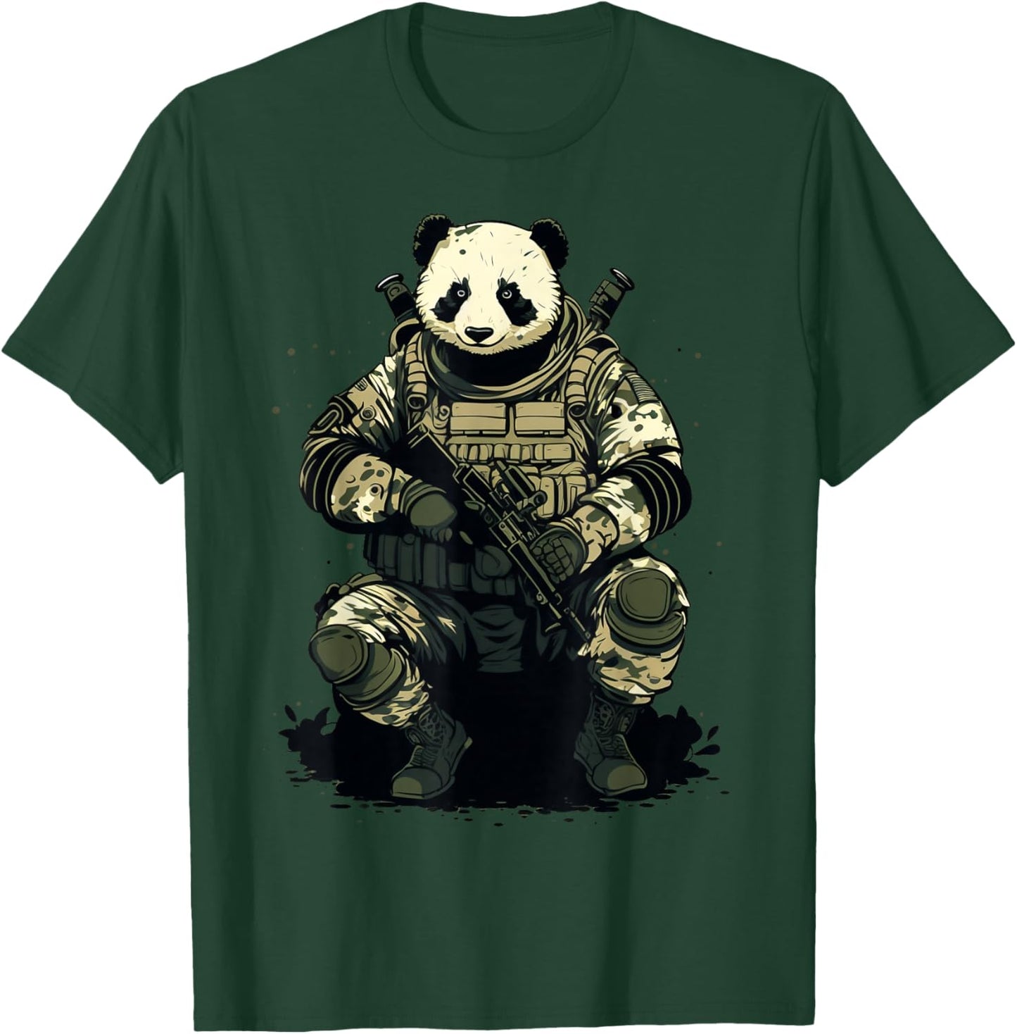 Soldier Panda Army Military Panda T-Shirt - T-Shirt | Forest