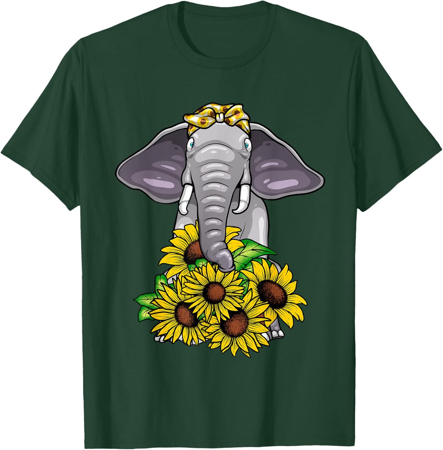Cute Elephant Design Women Kids Elephant Zoo Animal T-Shirt - T-Shirt | Forest