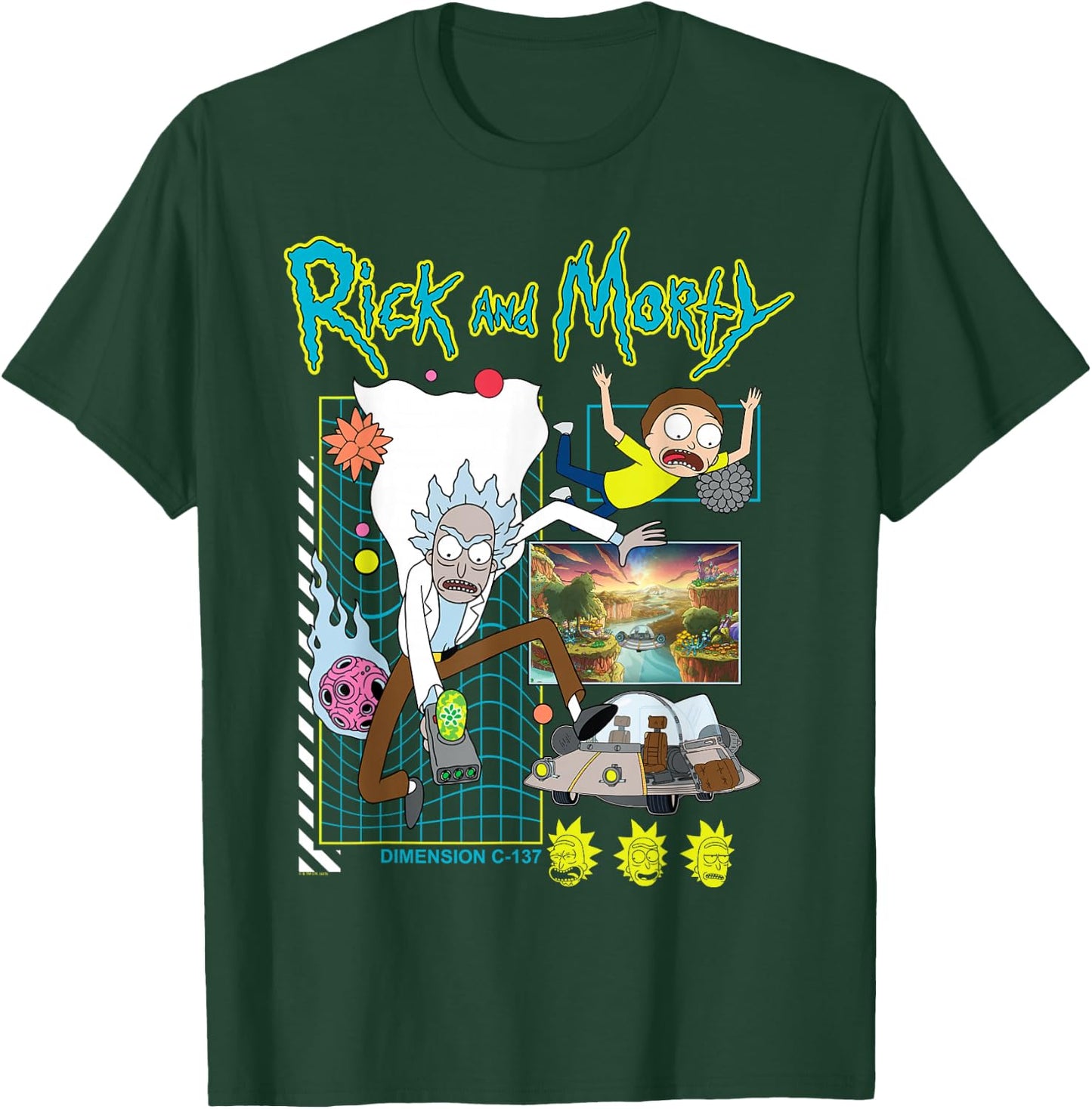 Rick and Morty Scene Adult Cartoon Fashion T-Shirt - T-Shirt | Forest