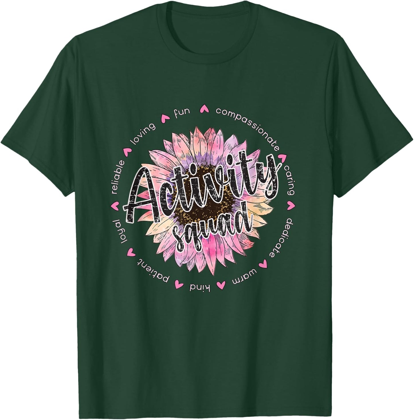 Activity Director Appreciation Activity Coordinator Flower T-Shirt - T-Shirt | Forest