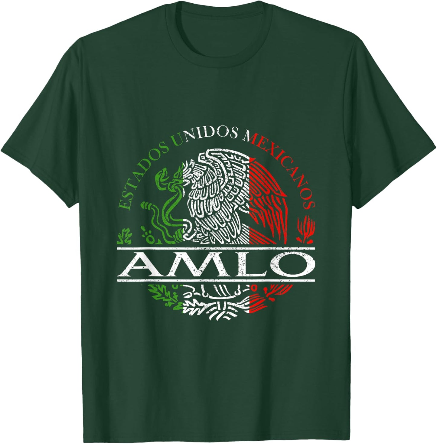 AMLO Aguila Mexicana Tricolor Mexican Eagle T-Shirt - T-Shirt | Forest