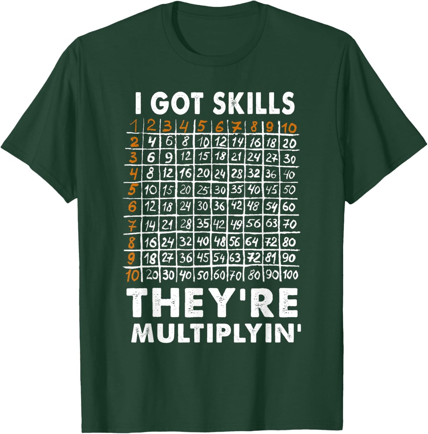 I Got Skill They're Multiplying Back To School Match Teacher Women Kids T-Shirt - T-Shirt | Forest