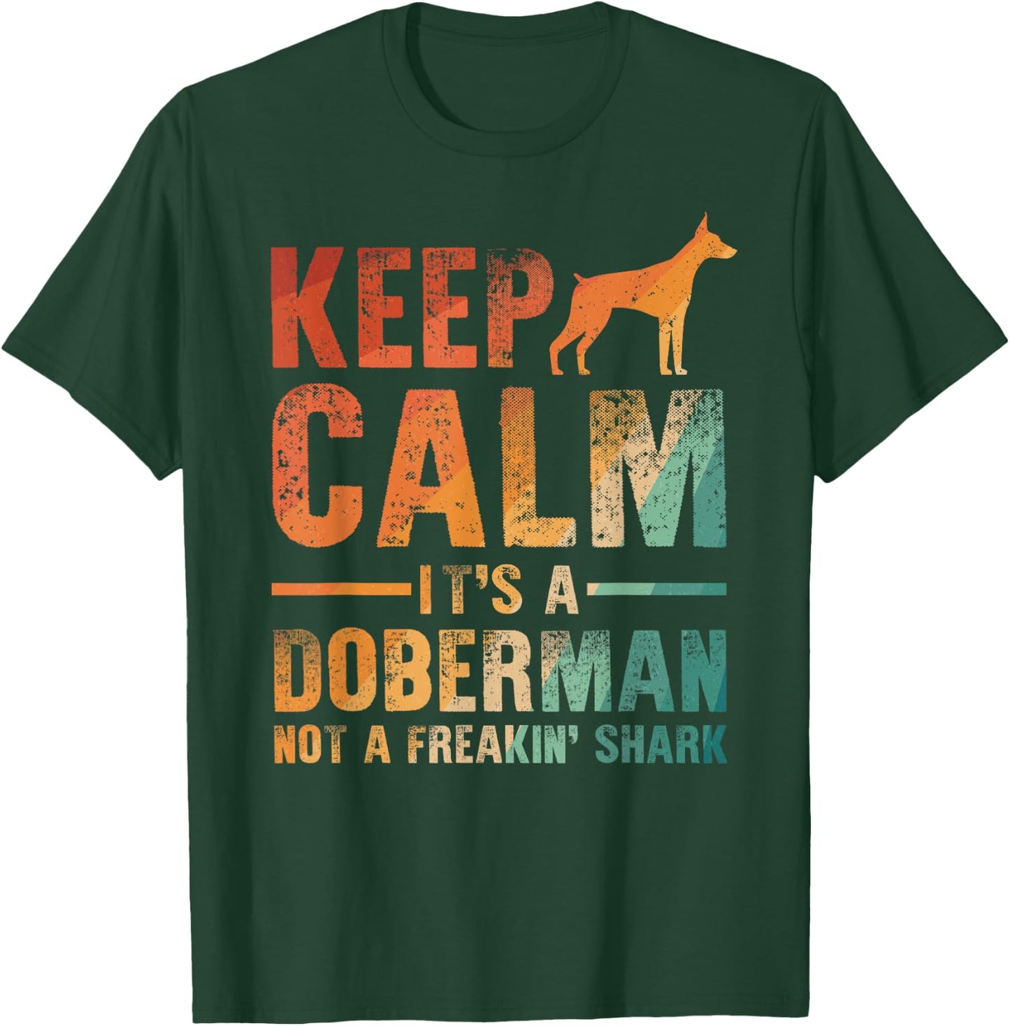 Funny Doberman Art Men Women Doberman Pinscher Dog Walker T-Shirt - T-Shirt | Forest