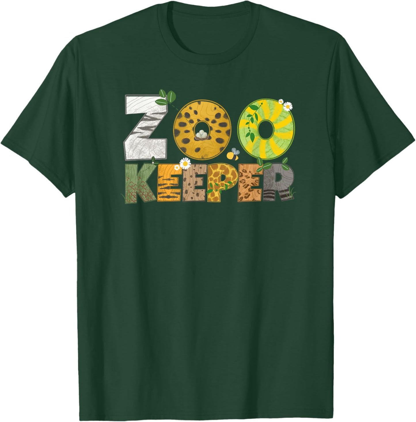 Zoo Keeper African Savanna Wildlife Animal Print T-Shirt - T-Shirt | Forest