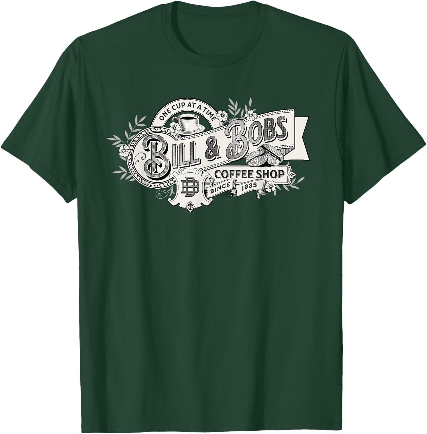 Bill and Bob's Coffee Shop Vintage AA 12 Step Recovery Sober T-Shirt - T-Shirt | Forest