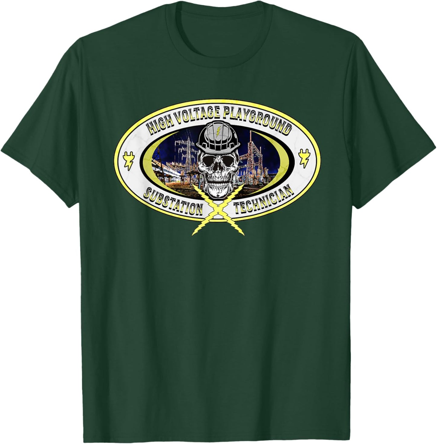 Substation Technician T-Shirt - T-Shirt | Forest