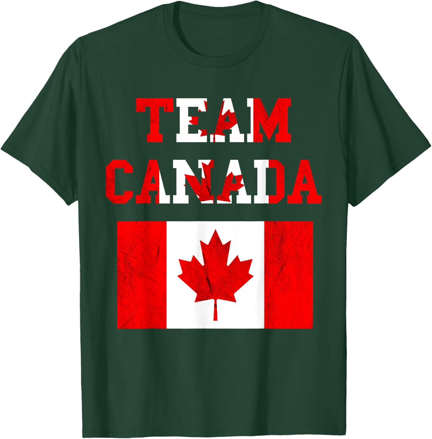Team Canada Maple Leaf Canadian Soccer Team Canada Flag T-Shirt - T-Shirt | Forest