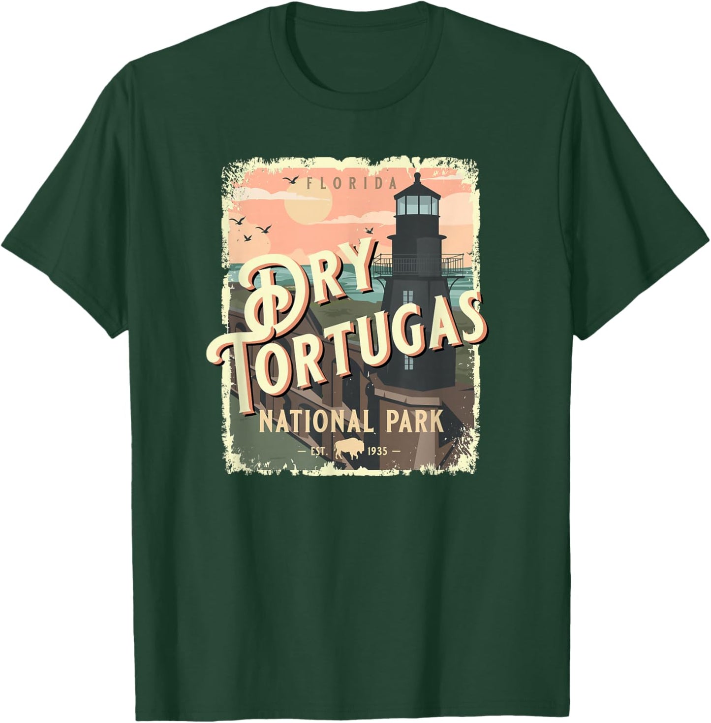 Dry Tortugas National Park Florida Keys Sea Coast Souvenir T-Shirt - T-Shirt | Forest