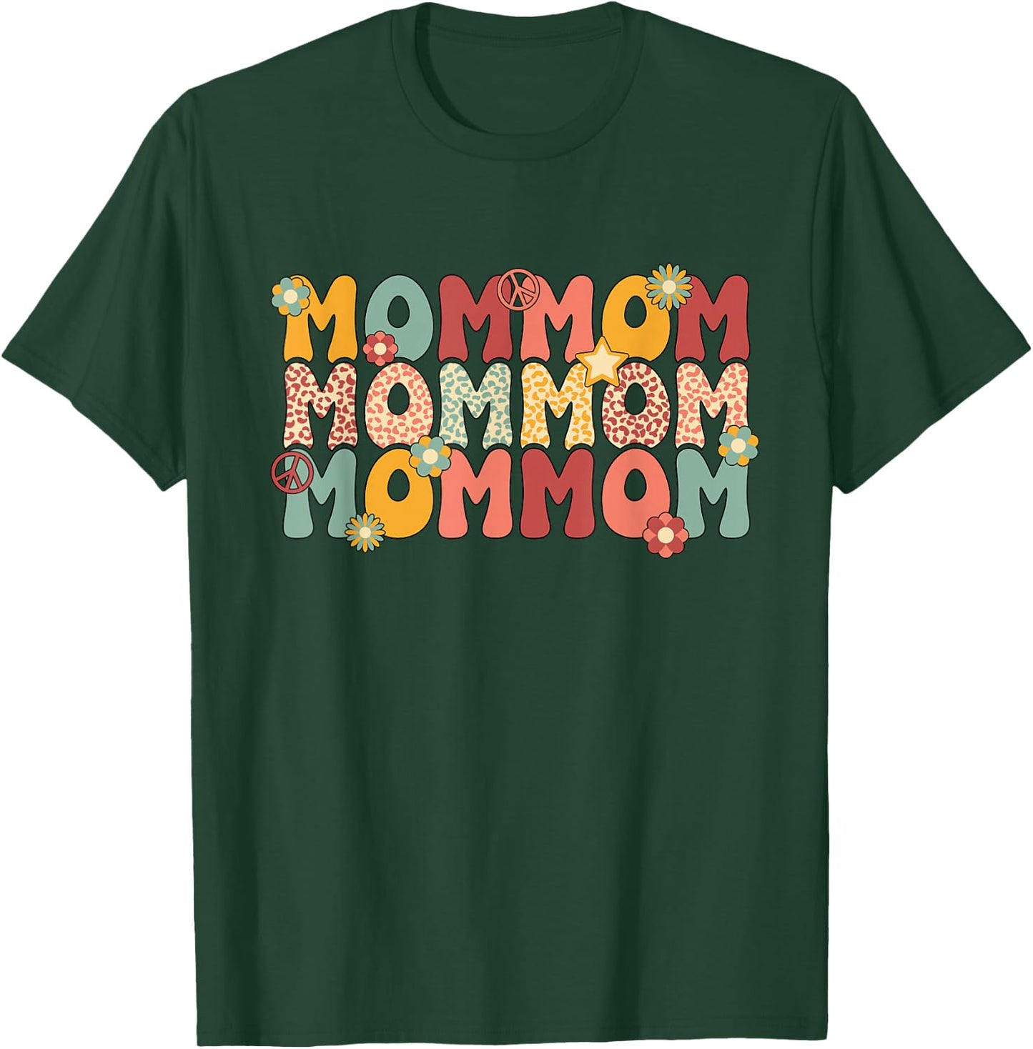 Mommom Grandma Groovy Mommom Grandmother T-Shirt - T-Shirt | Forest