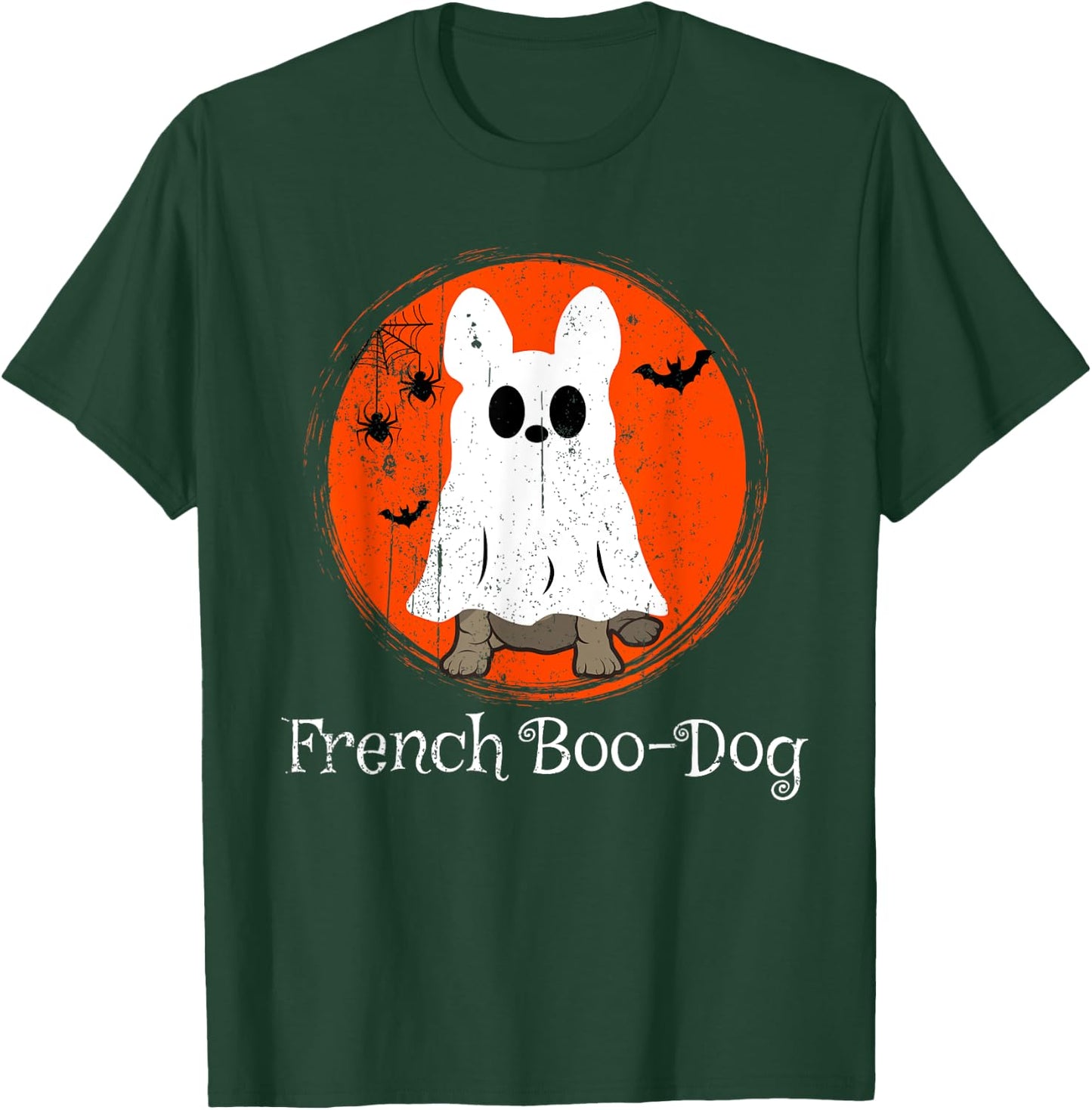 Halloween Frenchie French Bulldog Boo-Dog Dog Lover Owner Women Kids T-Shirt - T-Shirt | Forest