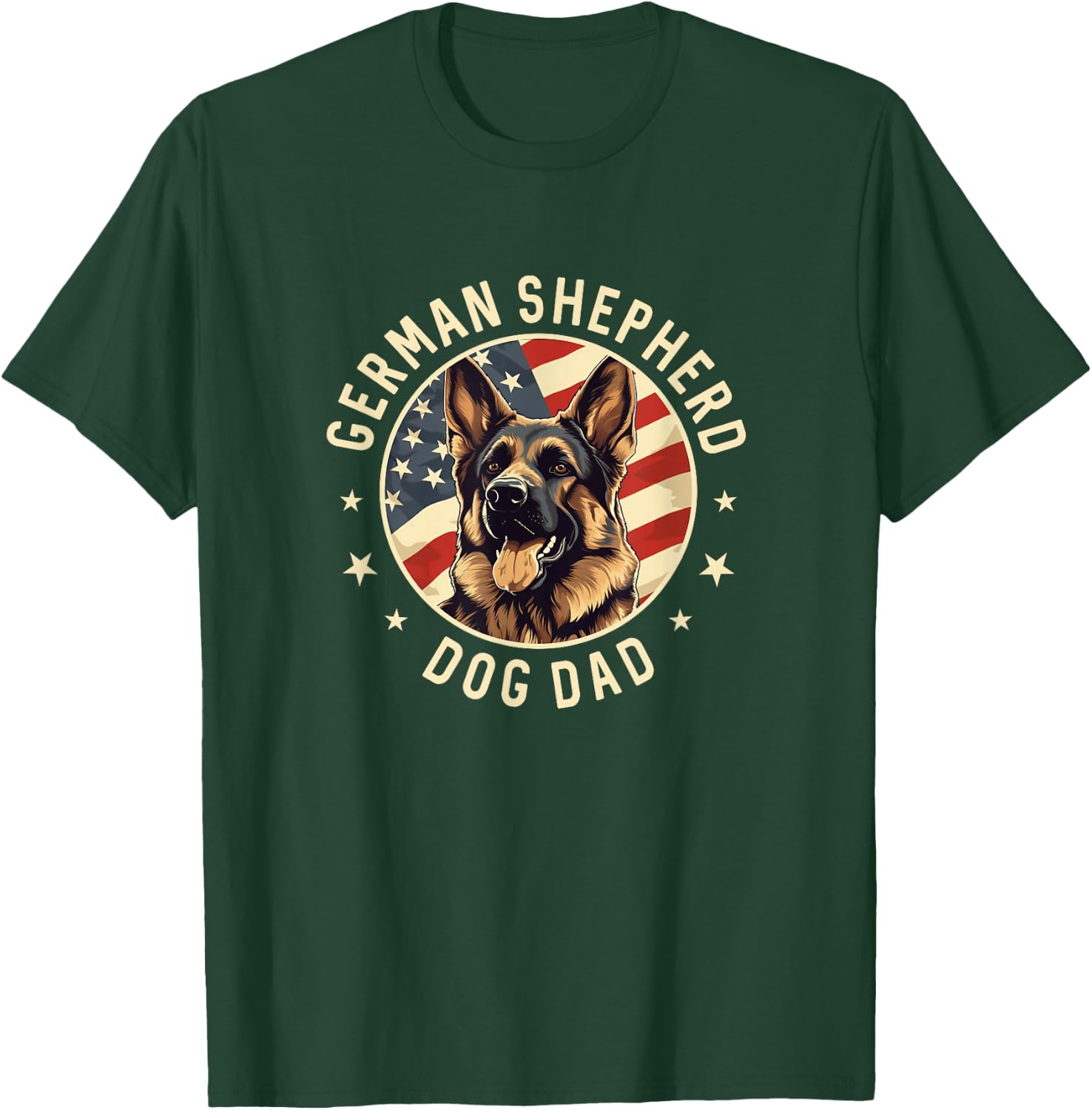 German Shepherd Owner Gifts, German Shepherd Dog Dad T-Shirt - T-Shirt | Forest