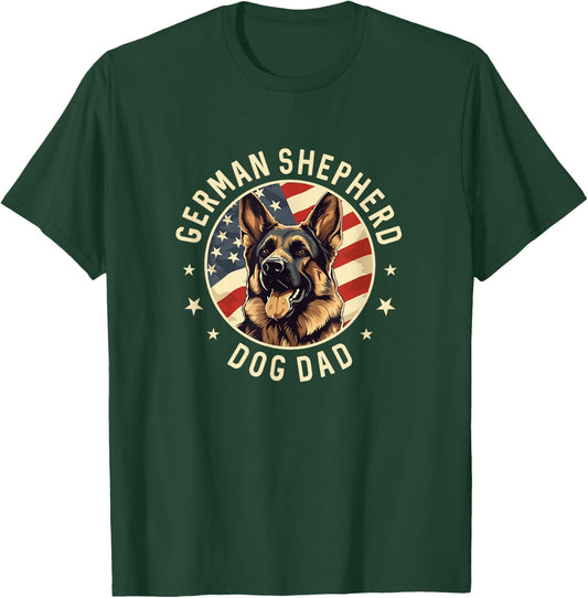 German Shepherd Owner Gifts, German Shepherd Dog Dad T-Shirt - T-Shirt | Forest