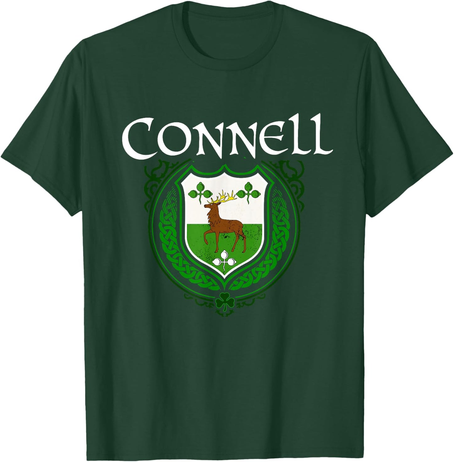 Connell Surname Irish Clan Tartan Badge Ireland T-Shirt - T-Shirt | Forest