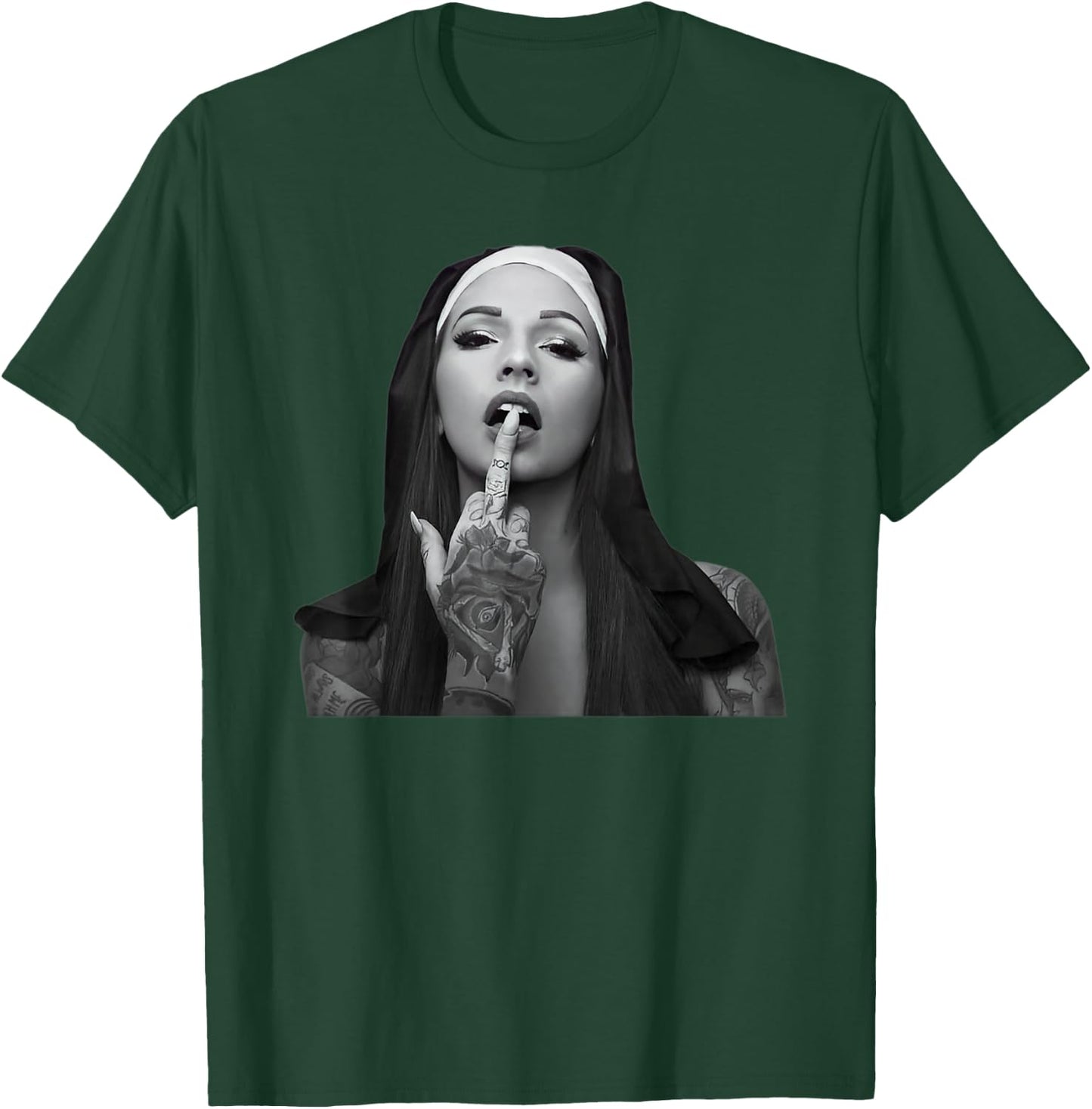 Satanic Nun Tattoos Unholy T-Shirt - T-Shirt | Forest