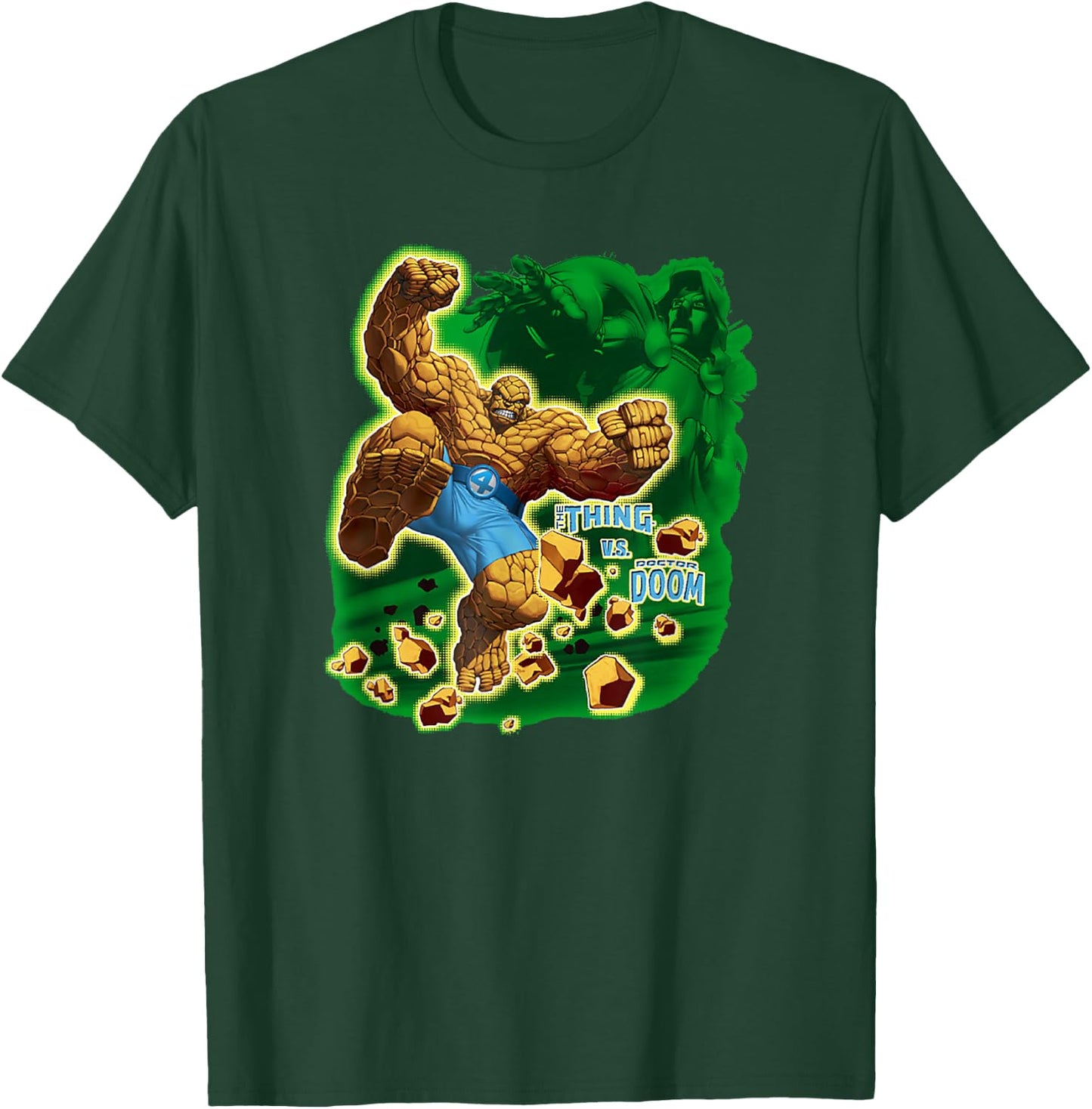 Marvel Fantastic Four The Thing Vs Doctor Doom Vintage T-Shirt - T-Shirt | Forest