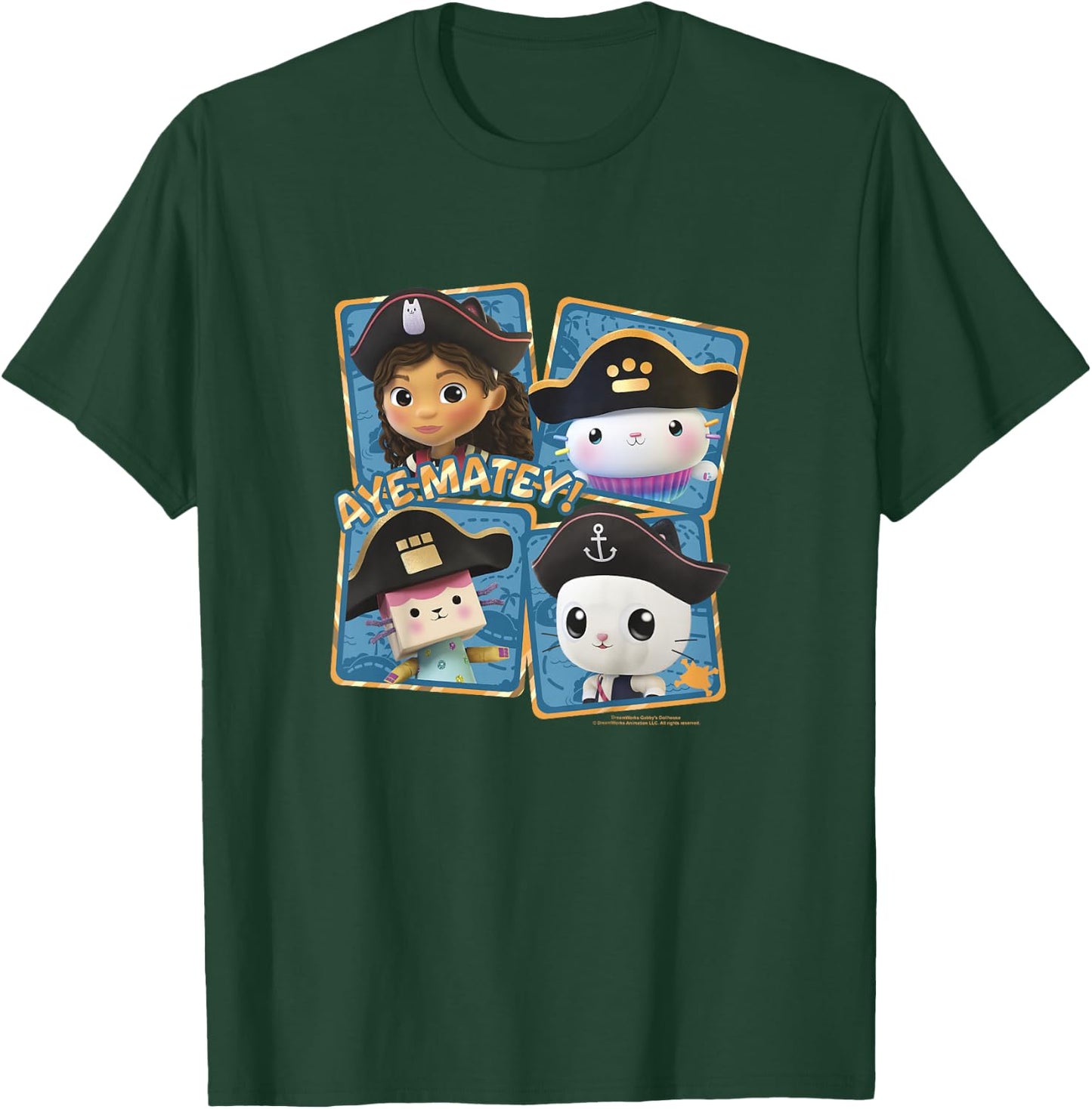 Gabby's Dollhouse Group Shot Pirates Ate Matey! T-Shirt - T-Shirt | Forest