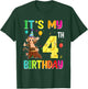 It's My 4th Birthday Monkey 4 Year Old Boy Girl T-Shirt - T-Shirt | Forest
