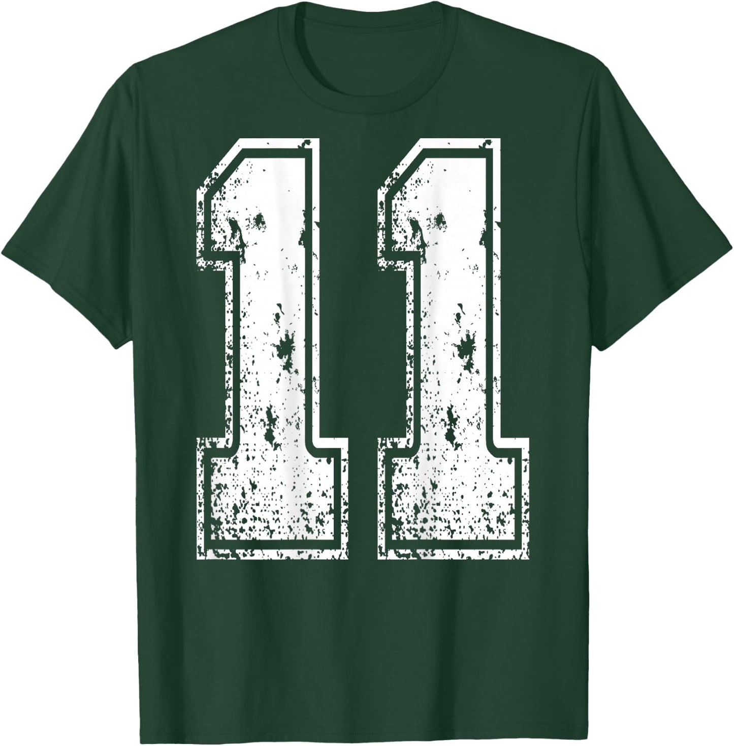 Number 11 Print On Back of Shirt Number 11 Numbered T-Shirt - T-Shirt | Forest
