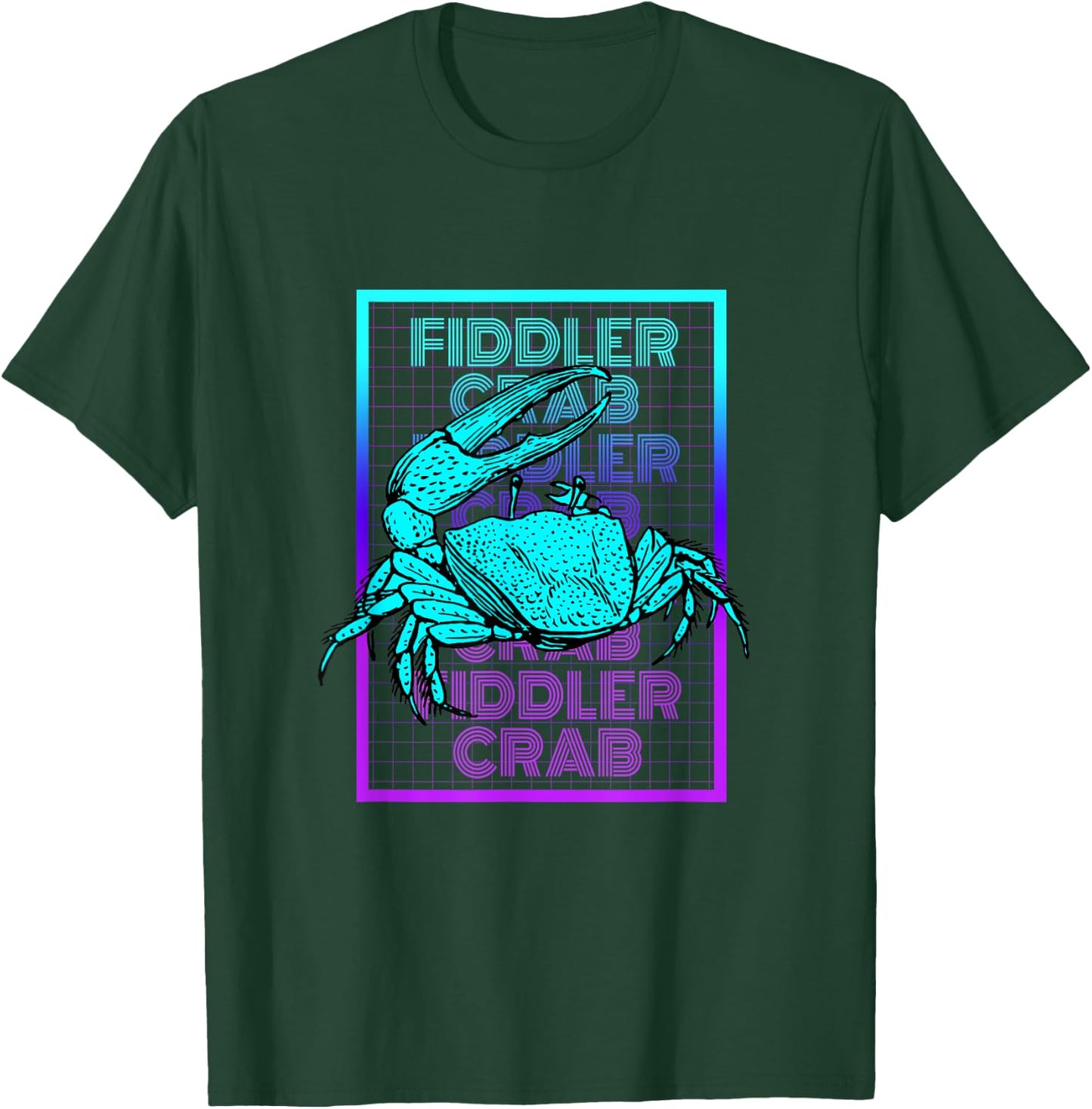 Fiddler Crab Vintage Retro Fiddler Crab T-Shirt - T-Shirt | Forest