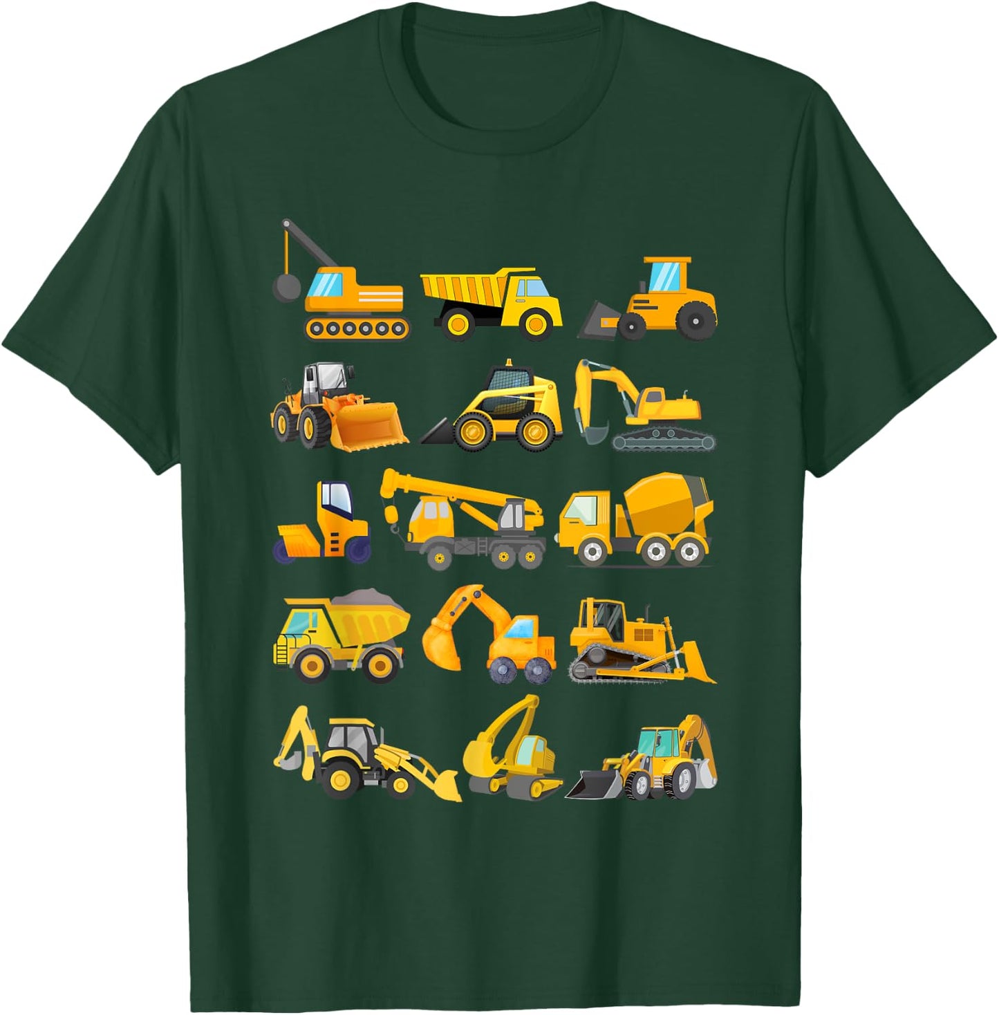 Construction Excavator Boys, Girls, Men, Women Construction T-Shirt - T-Shirt | Forest