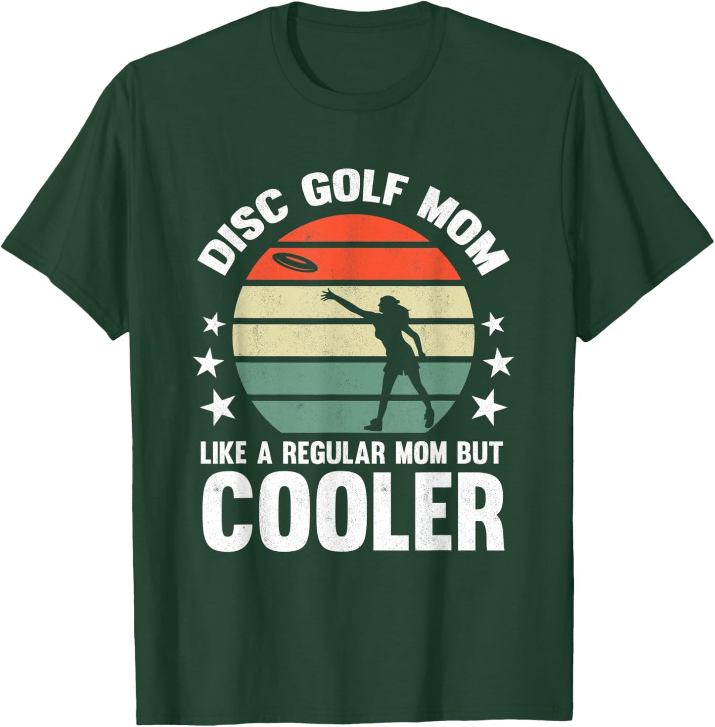 Disc Golf Mom Disc Golfing Mother Frisbee Golfer Women T-Shirt - T-Shirt | Forest