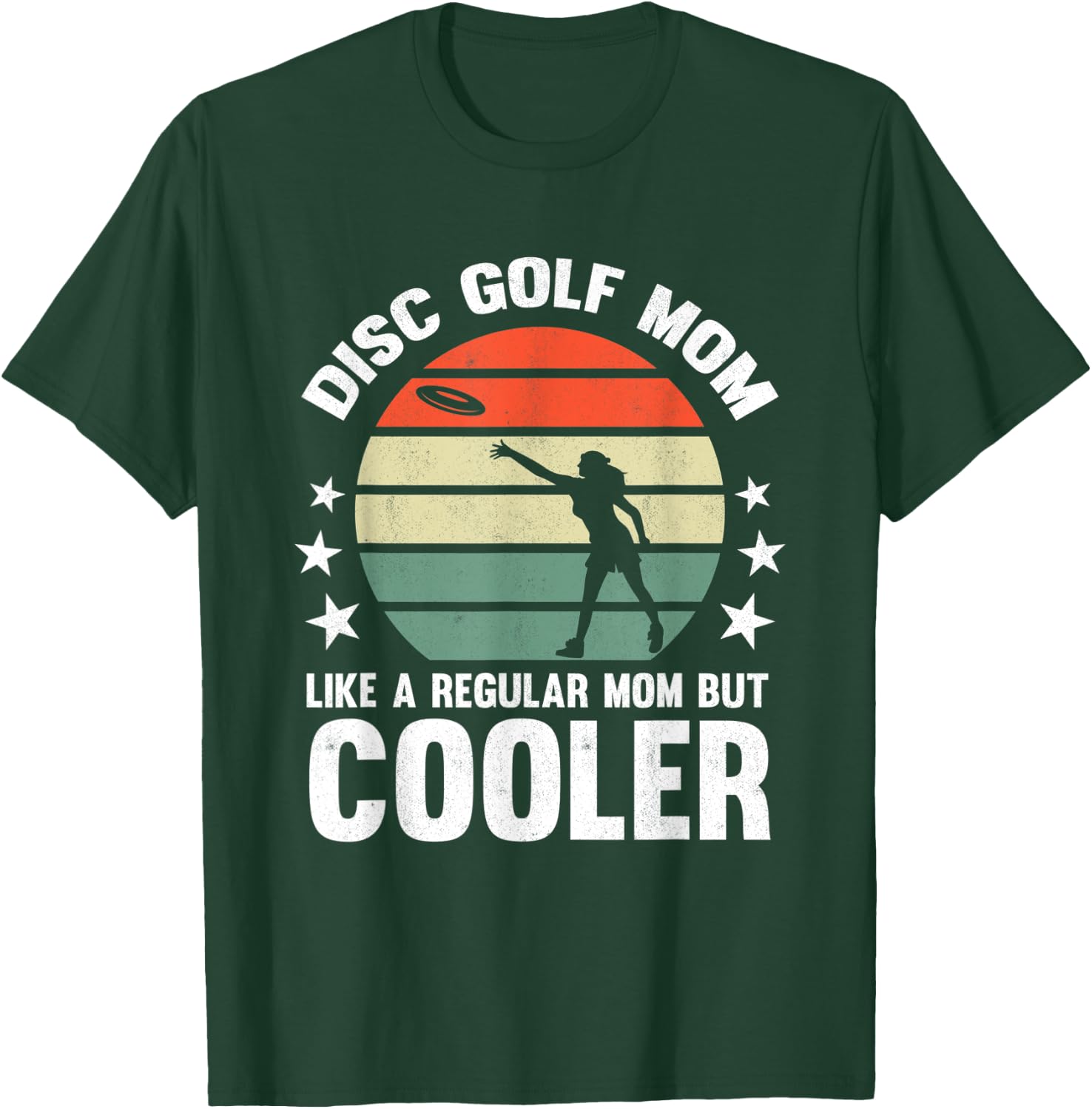 Disc Golf Mom Disc Golfing Mother Frisbee Golfer Women T-Shirt - T-Shirt | Forest