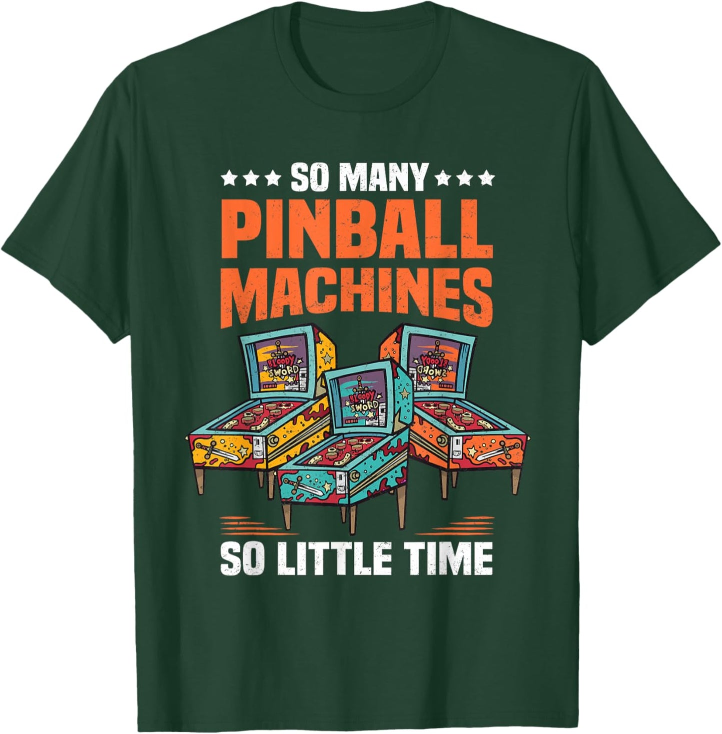Pinball Machine Retro Gaming Pinball T-Shirt - T-Shirt | Forest