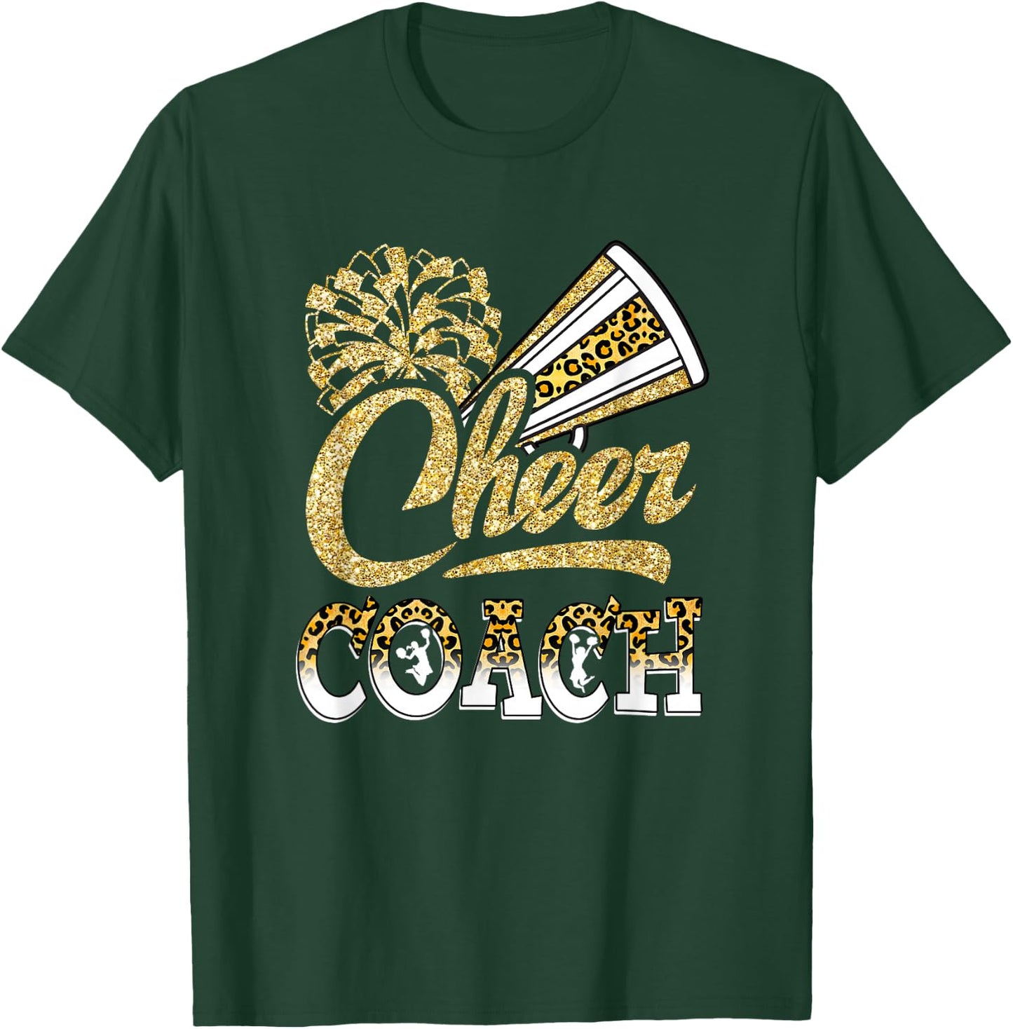 Cheer Coach Biggest Fan Cheerleader Mother's Day T-Shirt - T-Shirt | Forest