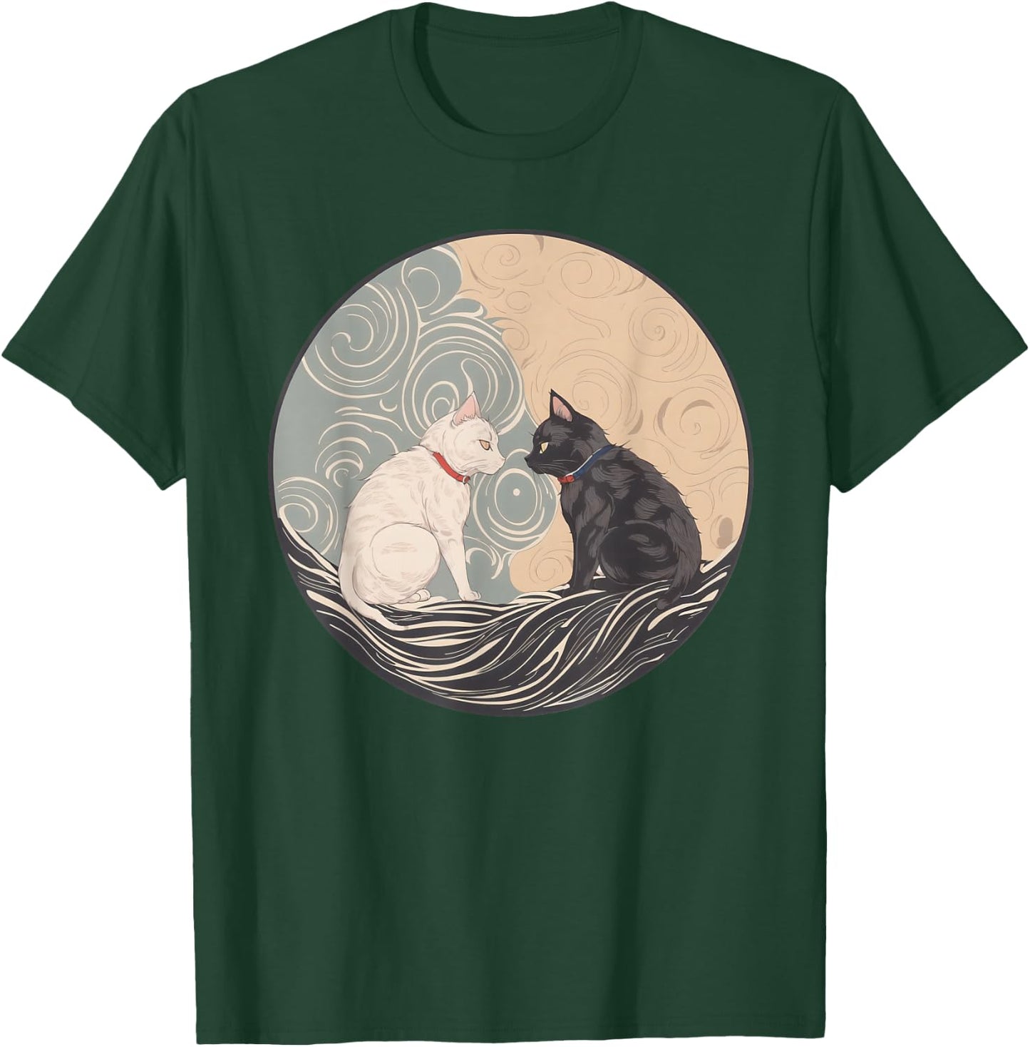Ukiyo-e Cats T-Shirt - T-Shirt | Forest