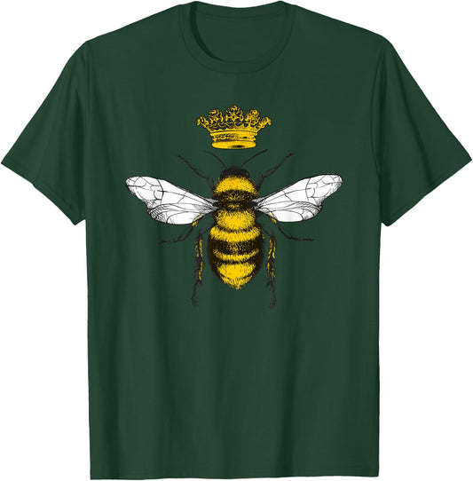 Vintage Queen Bee Shirt Women, Honey Bee Lovers Beekeeper T-Shirt - T-Shirt | Forest
