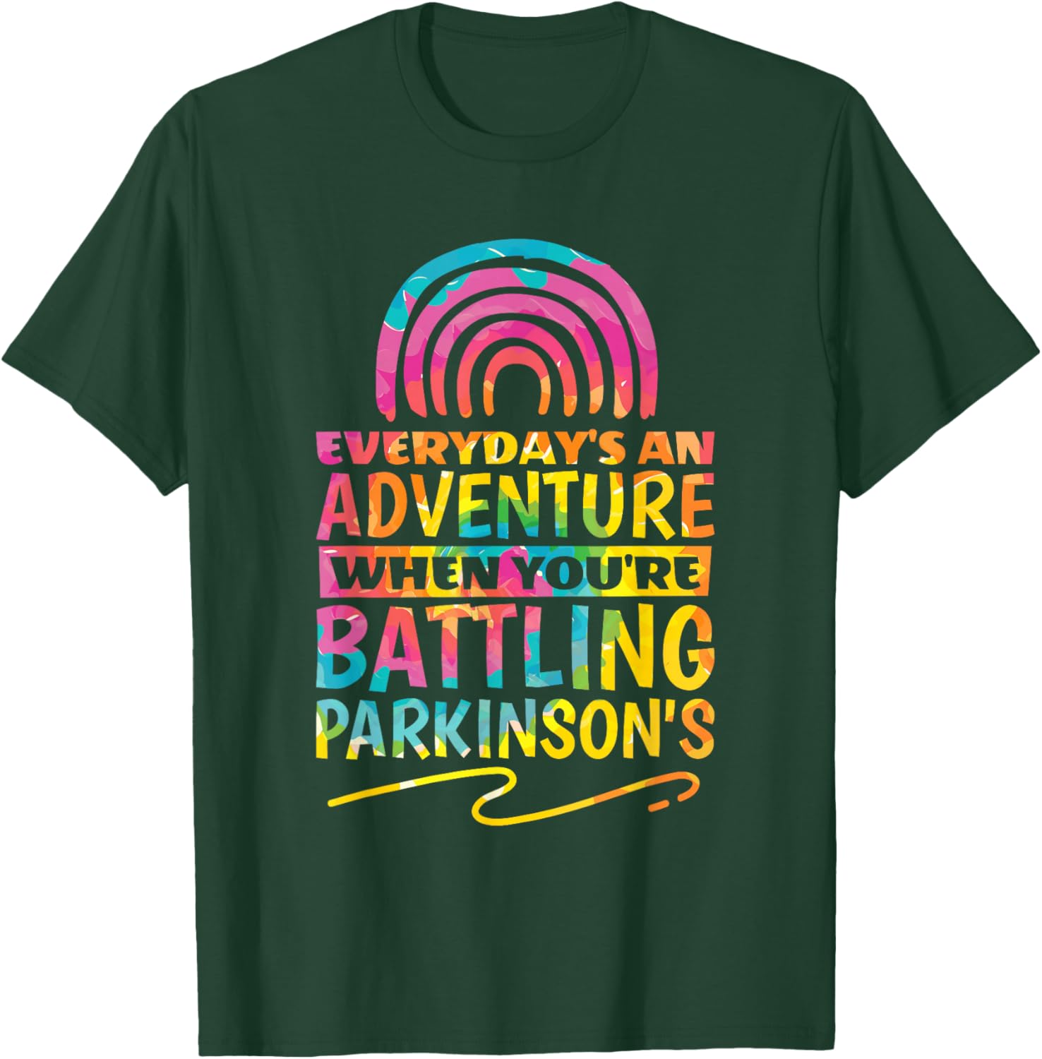 Parkinson Support & Parkinson Warrior Designs Parkinson Quote Design for Parkinson's Awareness Cotton Blend - Black, Small T-Shirt - T-Shirt | Forest