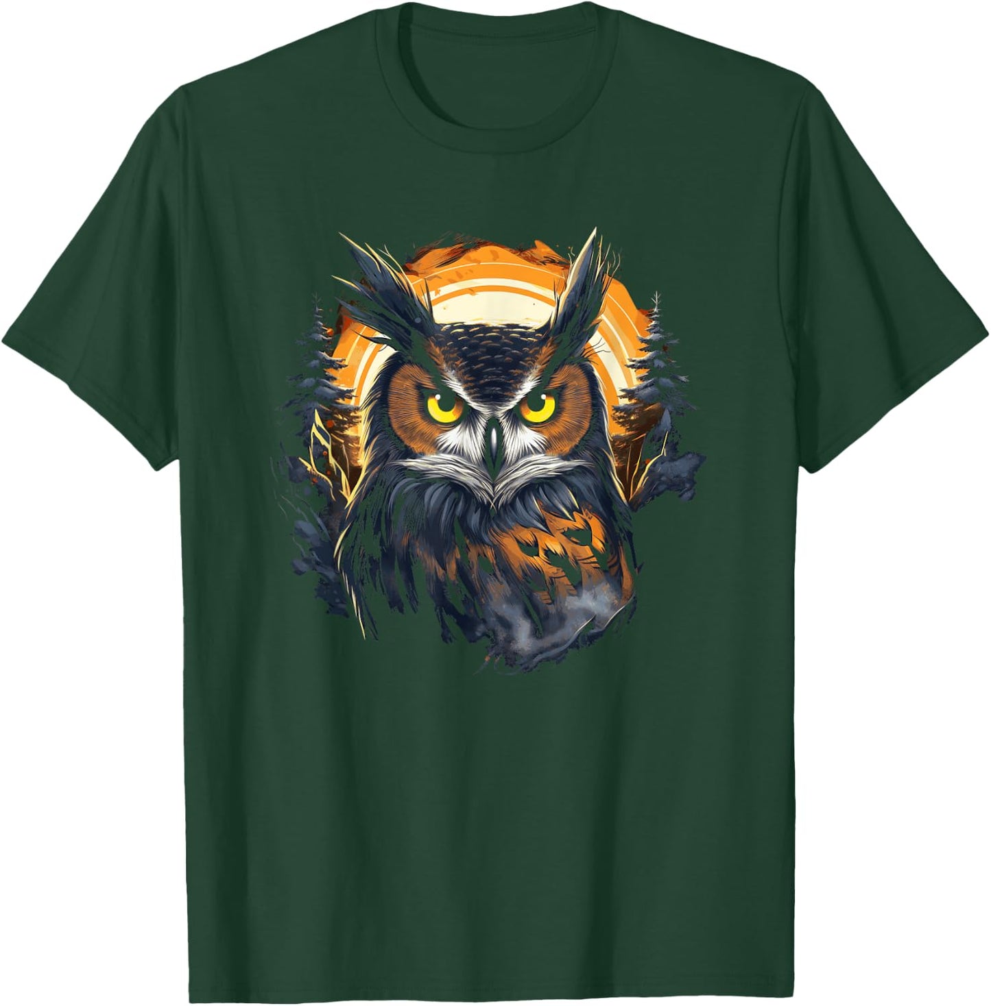 Great Horned Owl T-Shirt - T-Shirt | Forest
