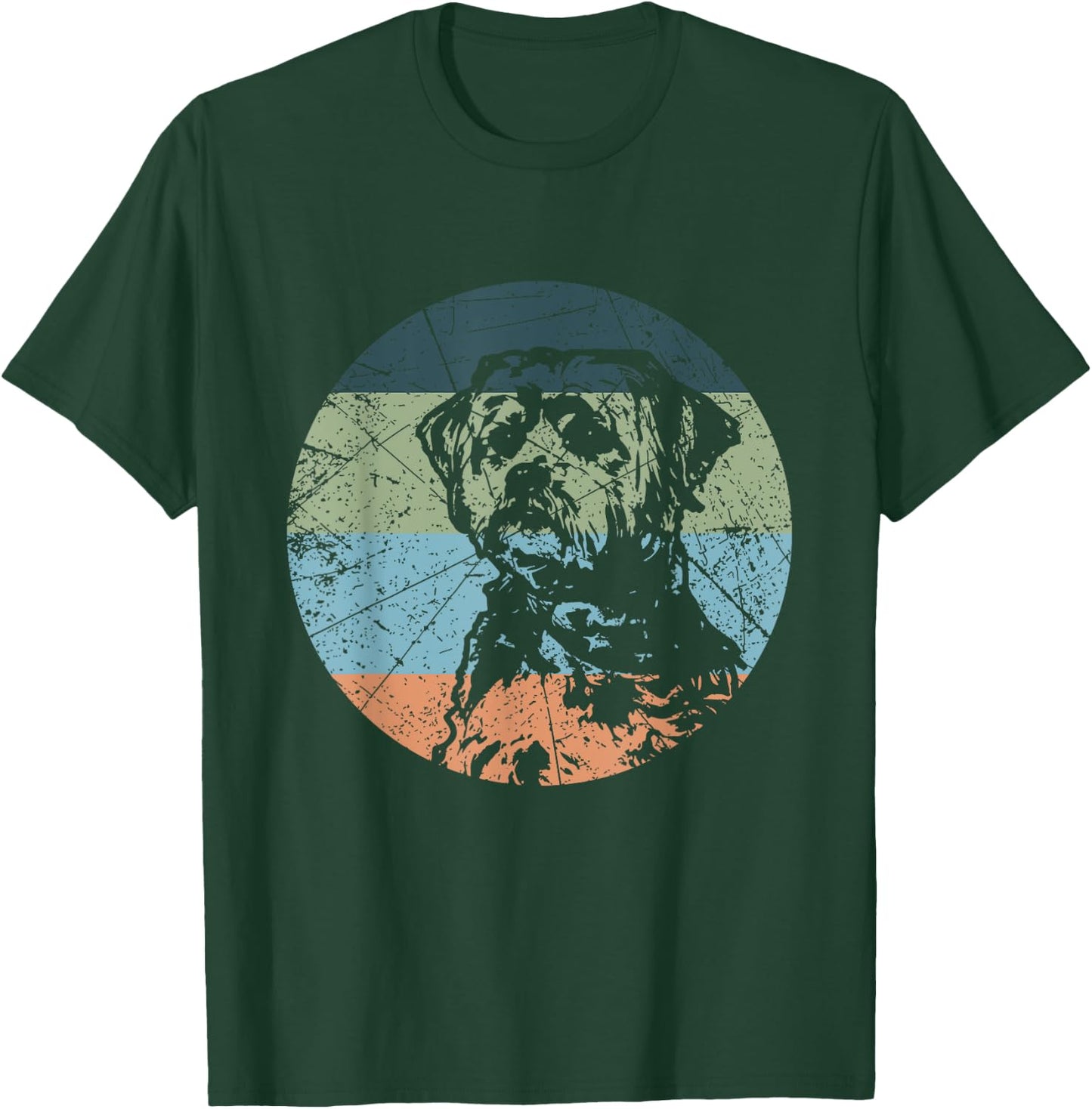 Retro Dog Silhouette - Vintage Shorkie T-Shirt - T-Shirt | Forest