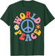 Peace Sign World 60's Retro Design Groovy 70s Hippie T-Shirt - T-Shirt | Forest