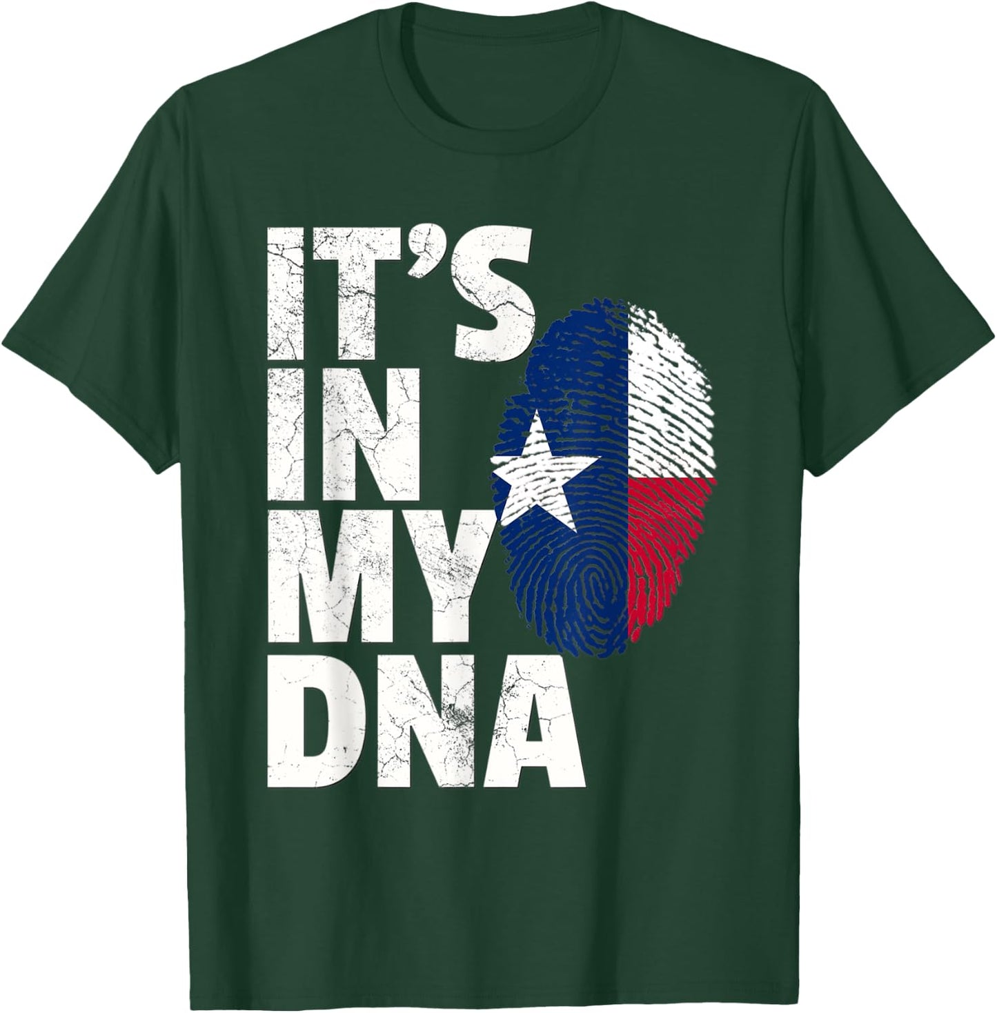 It's In My DNA Texas Fingerprint, Pride Texas America T-Shirt - T-Shirt | Forest
